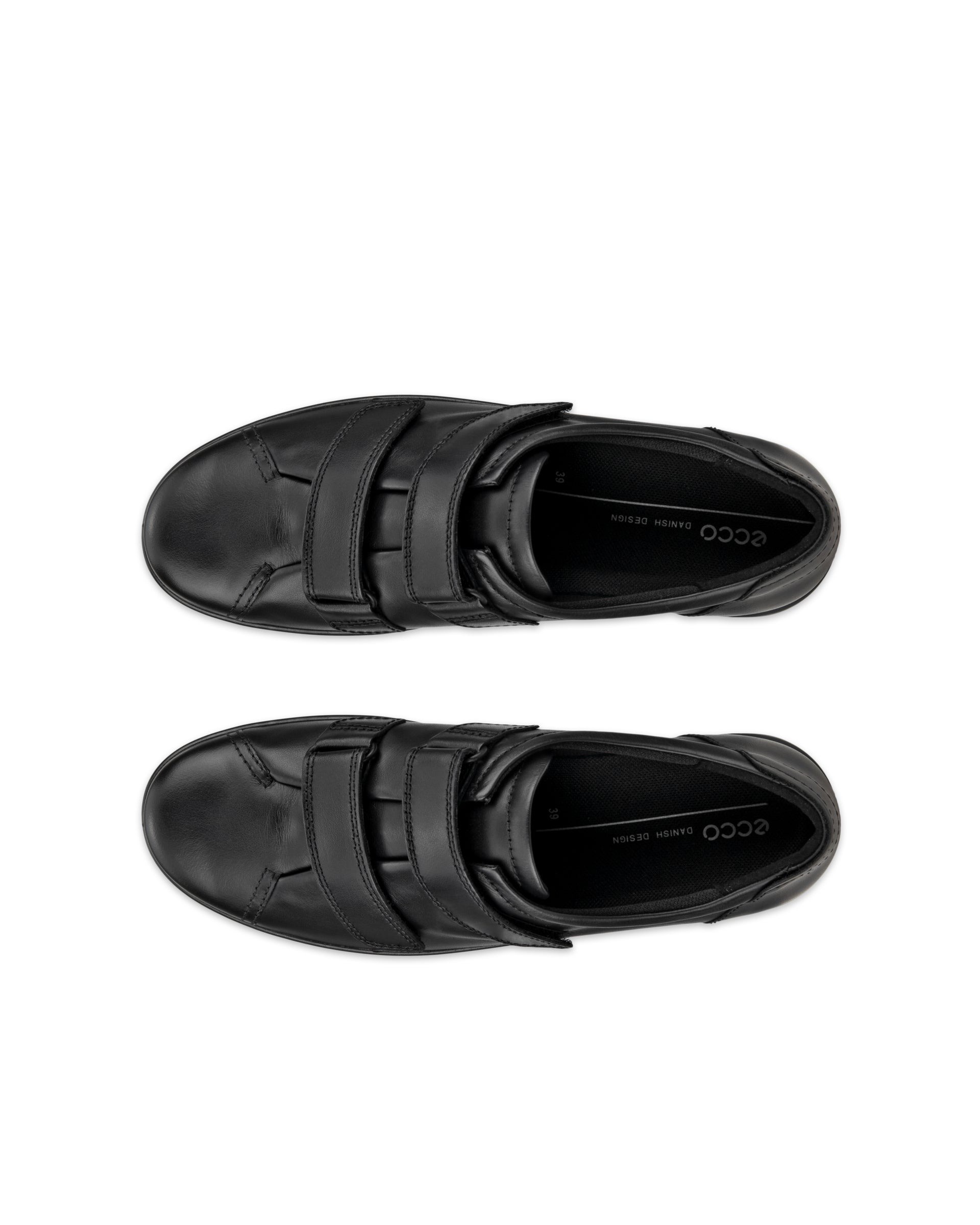 Dámske kožené tenisky ECCO® Soft 2.0 - Čierna - Top left pair
