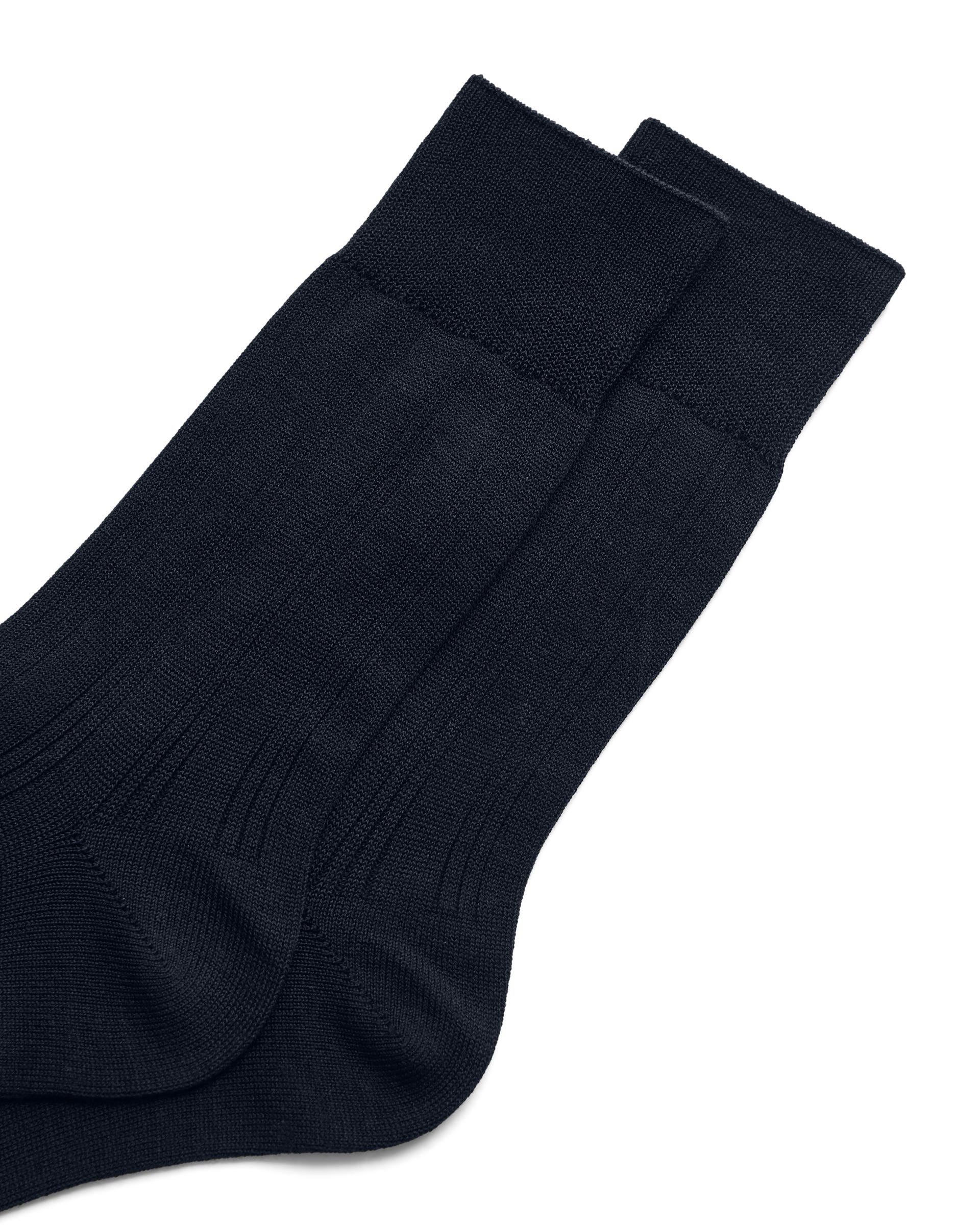 Men's ECCO® VIBE RIBBED MID-CUT Ribbed Mid-Cut Socks - Blue - Detail-1