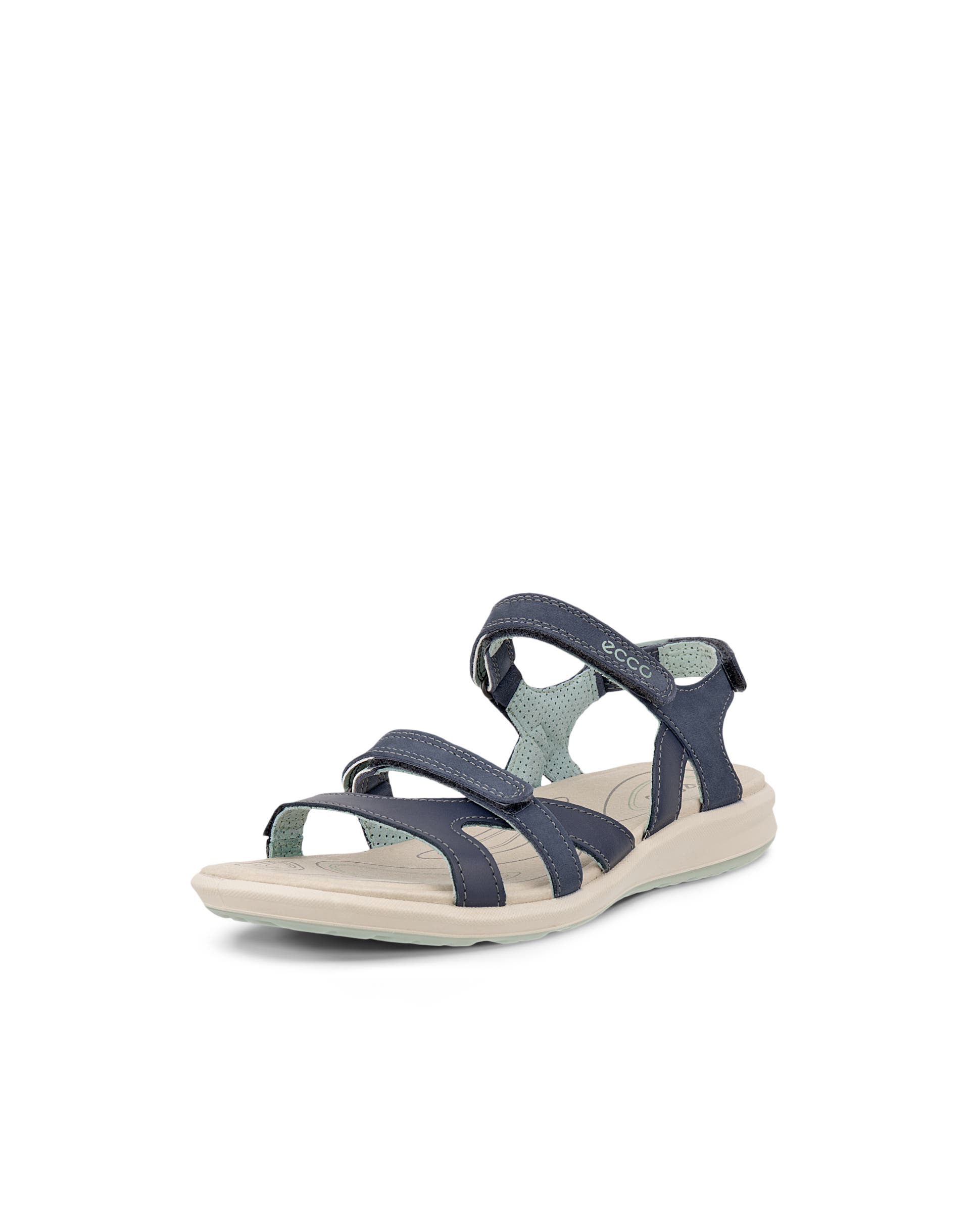 Women's ECCO® Cruise II Nubuck Flat Sandal - Blue - Main