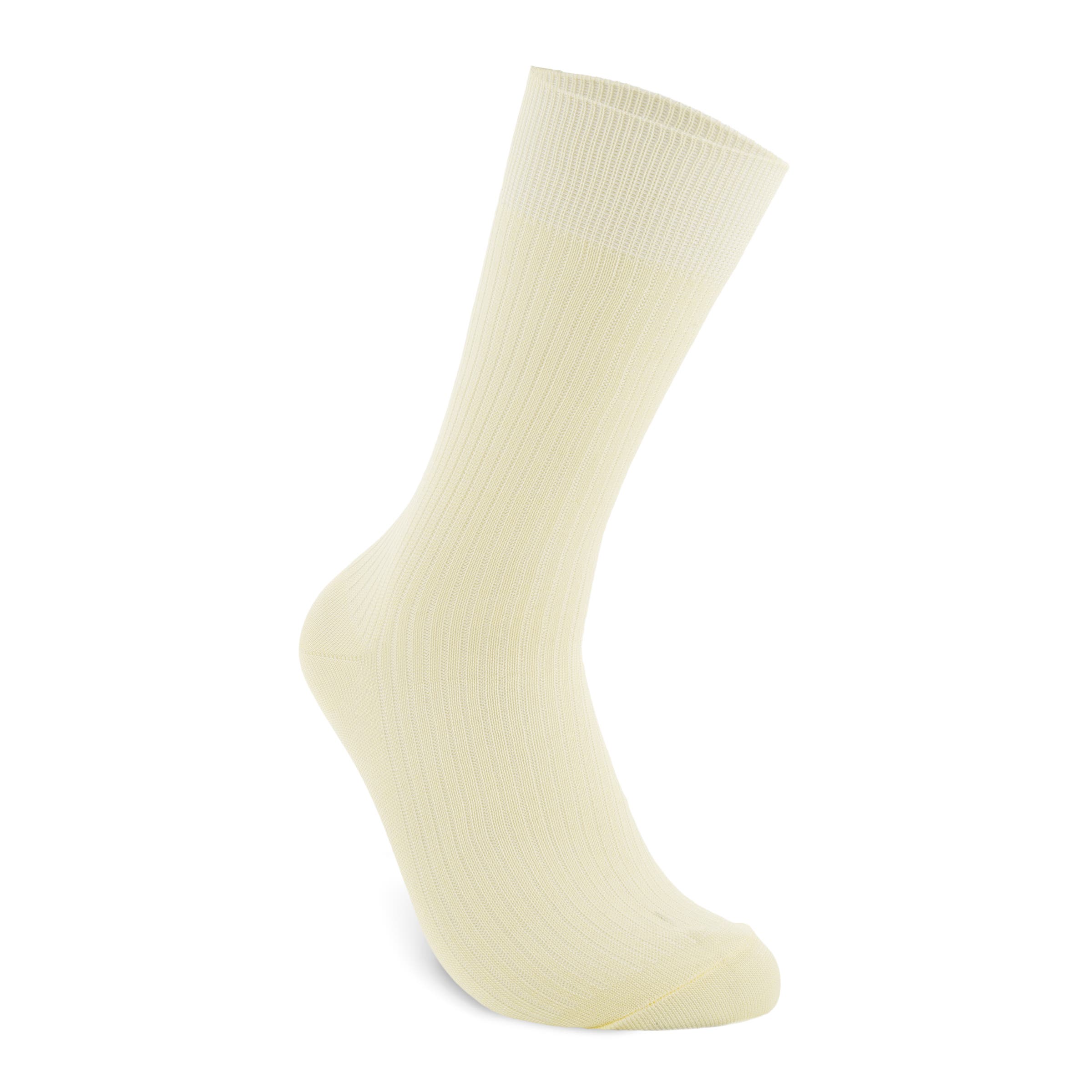 Women's ECCO® Vibe Shiny Ribbed Mid-Cut Socks - Yellow - Main