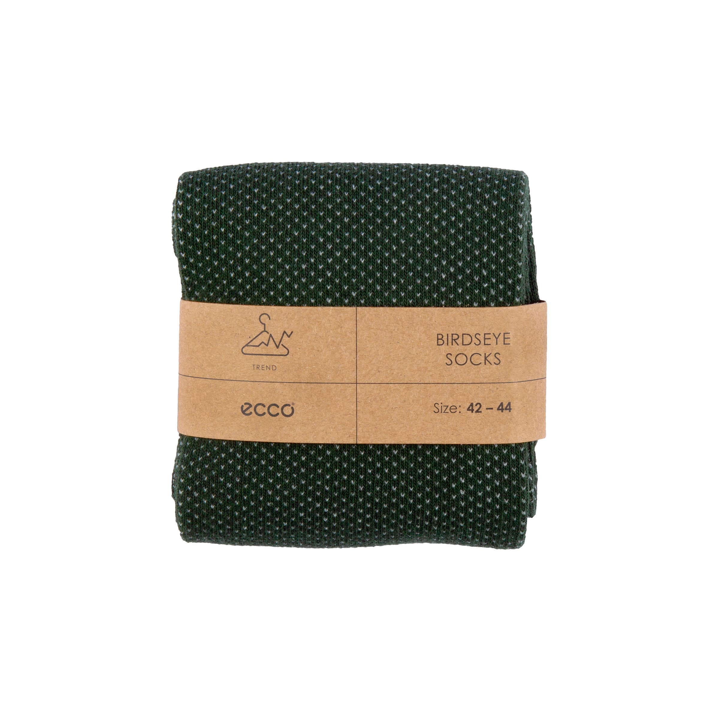 Men's ECCO® Birdseye Crew Socks - Green - Detail-1