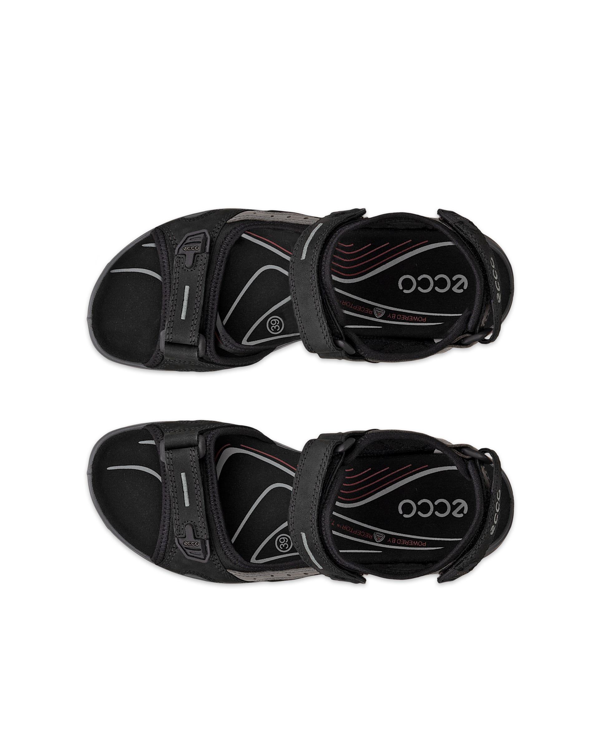 ECCO® Offroad Damen Trekkingsandale aus Nubukleder - Schwarz - Top left pair