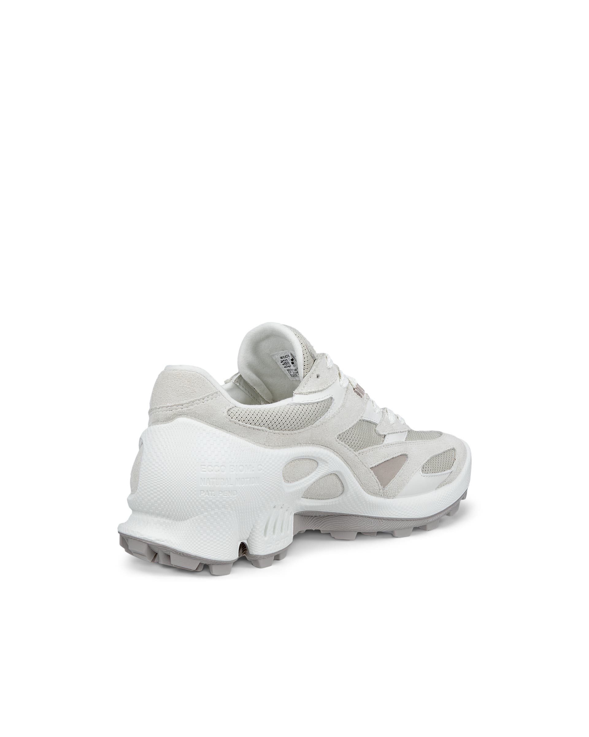 Women's ECCO® BIOM C-TRAIL Suede Trainer - White - Back
