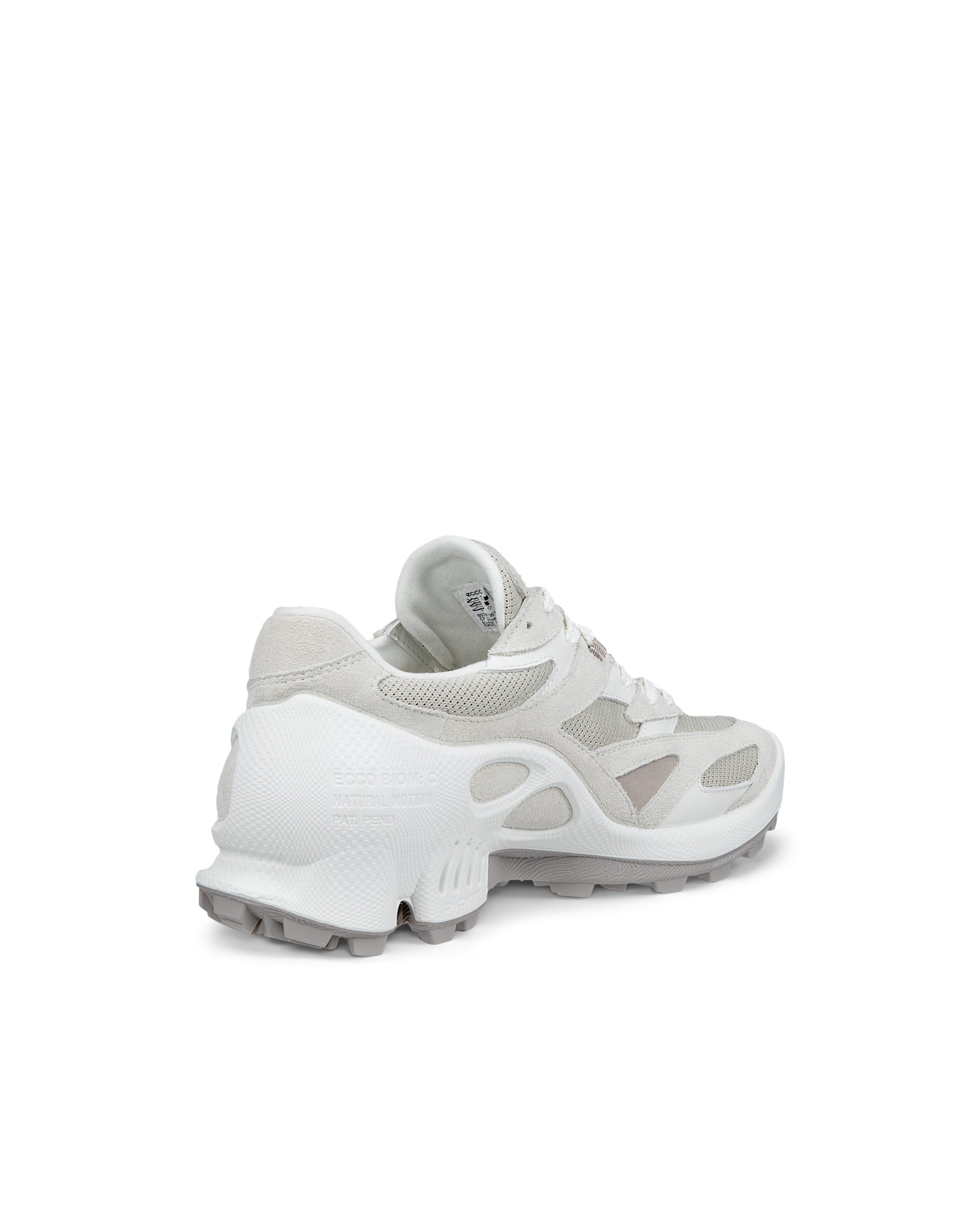 Women's ECCO® BIOM C-TRAIL Suede Trainer - White - Back