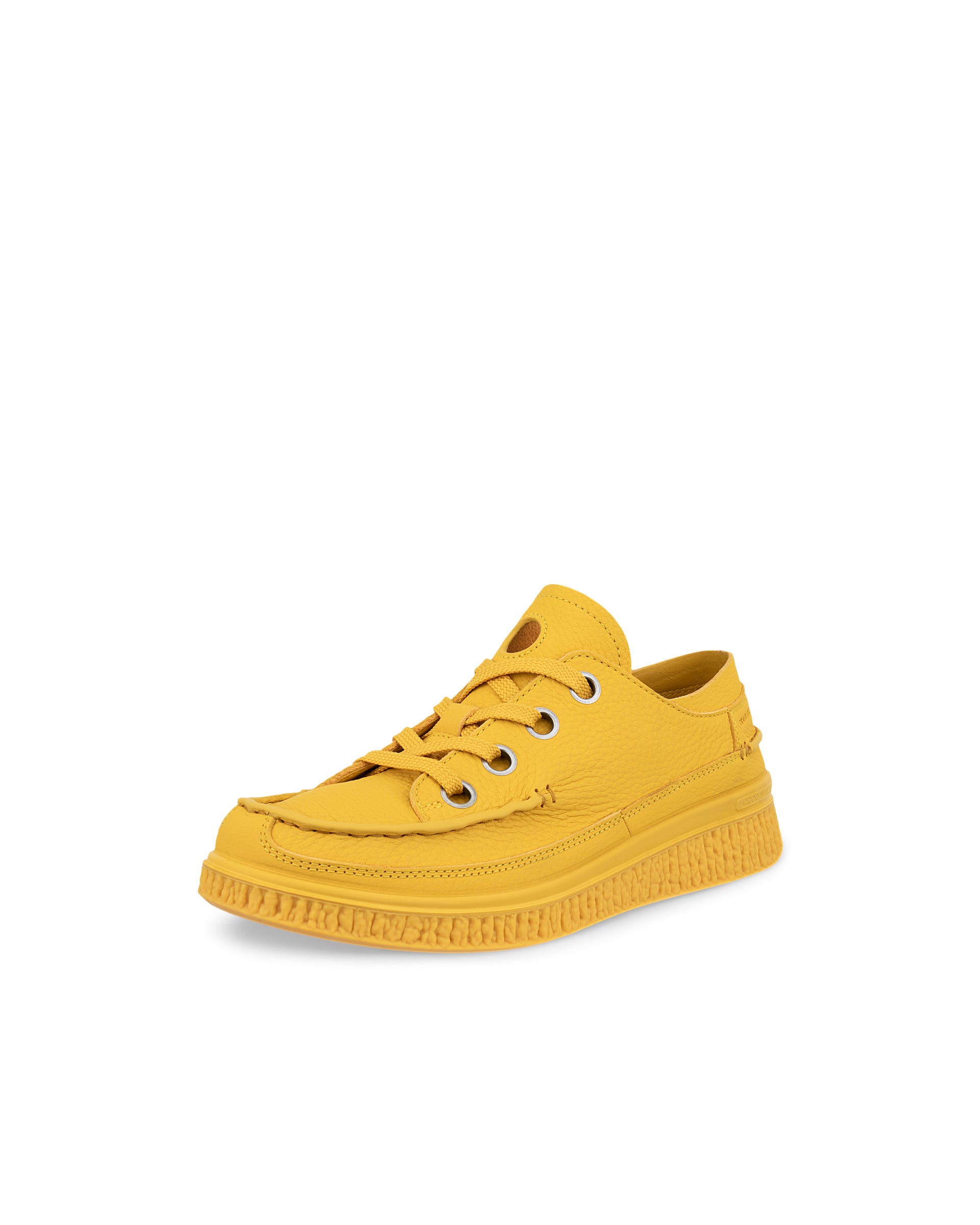 Men's ECCO® WALKER 3.0 Leather Moc-Toe Shoe - Yellow - Outside
