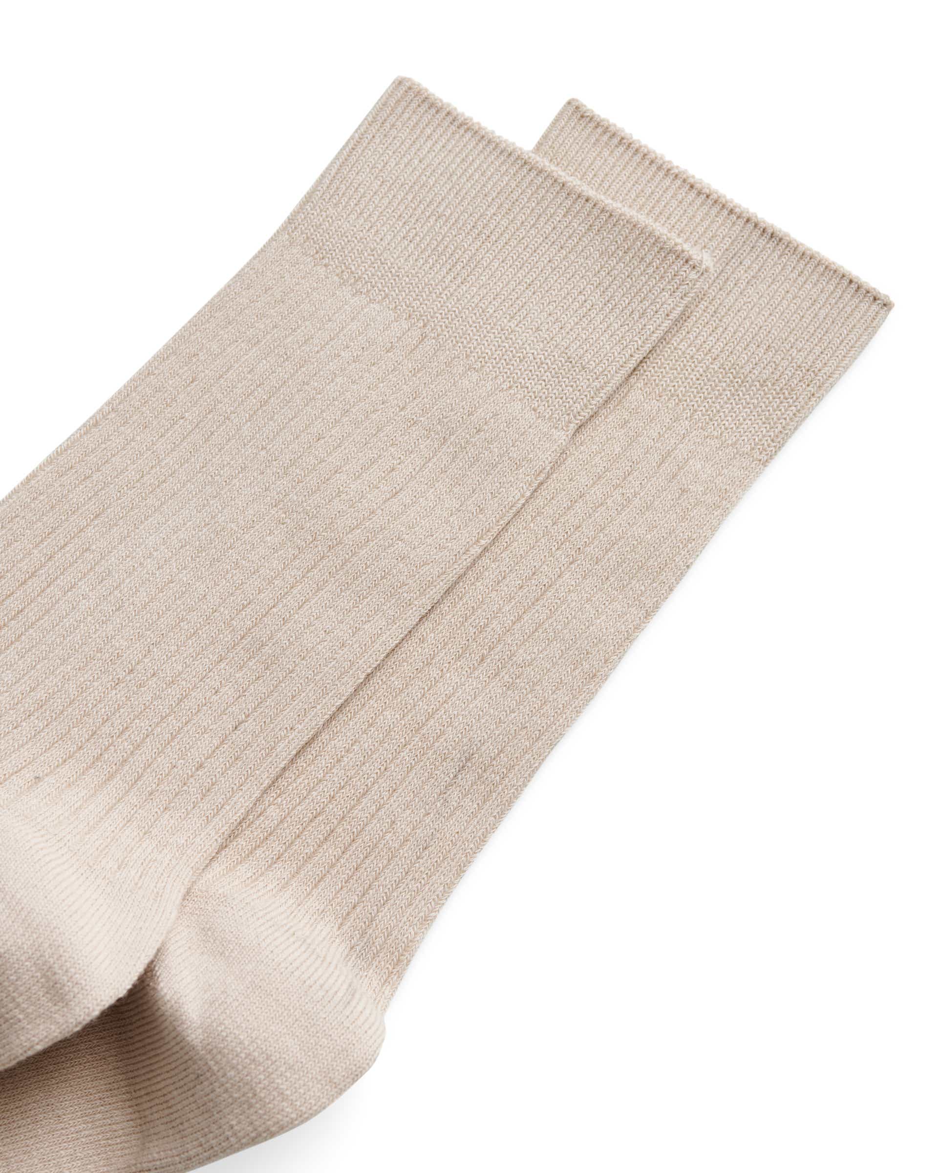 ECCO® Casual chaussettes mi-hautes côtelées unisex - Beige - Detail-1