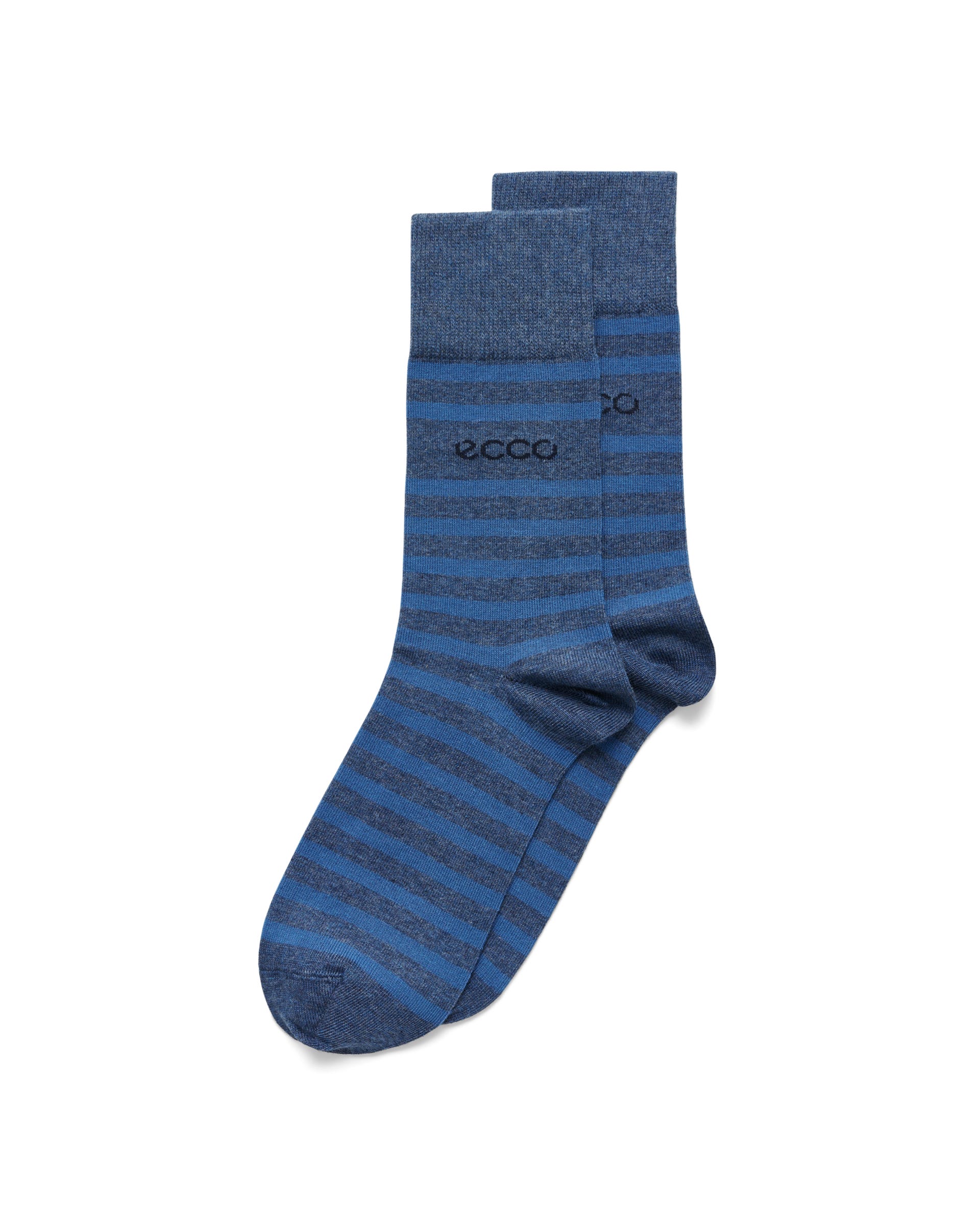 Men's ECCO® Classic Stripe Mid-Cut Socks - Blue - Main