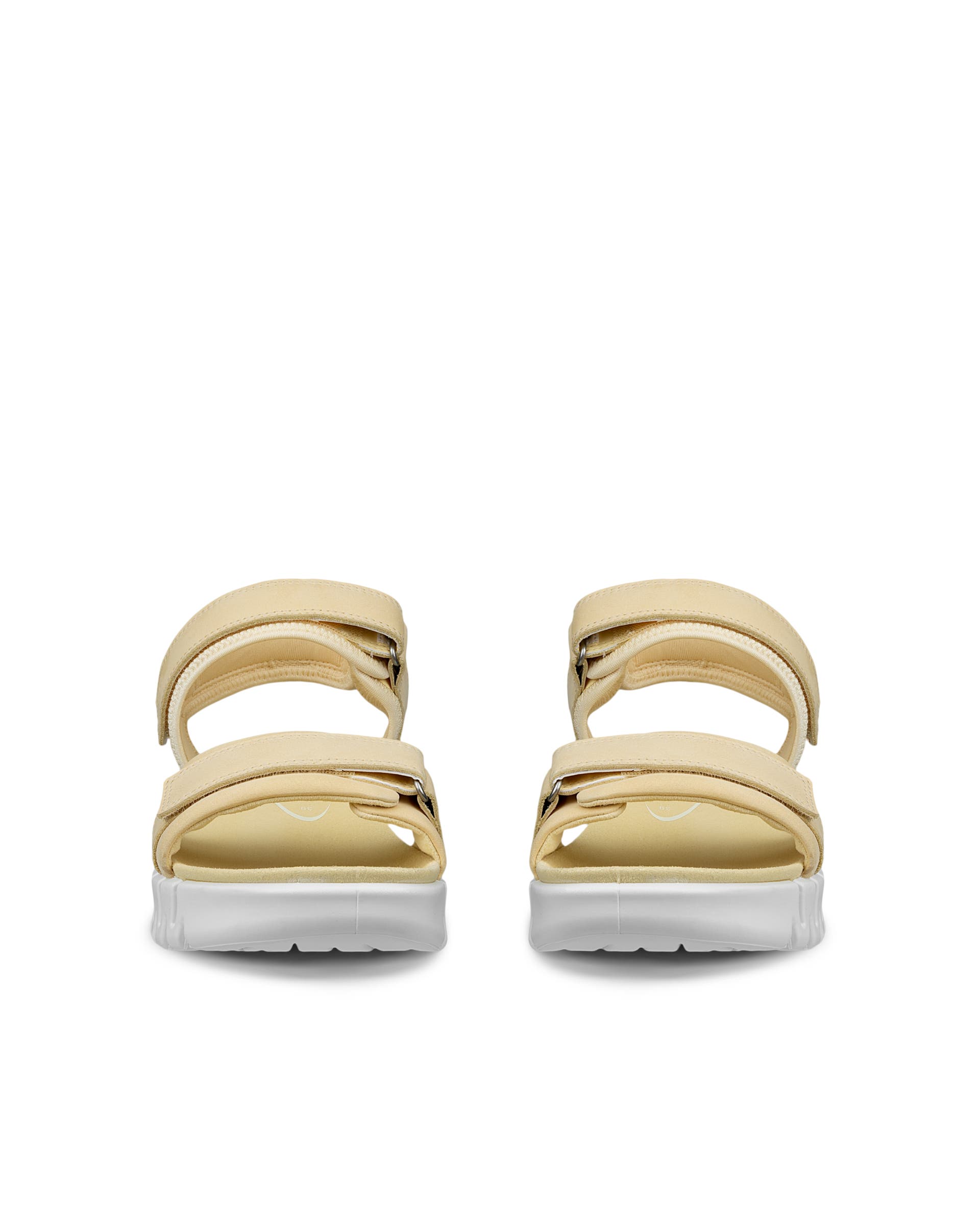 Women's ECCO® Gruuv Sol Nubuck Sandal - Yellow - Front pair