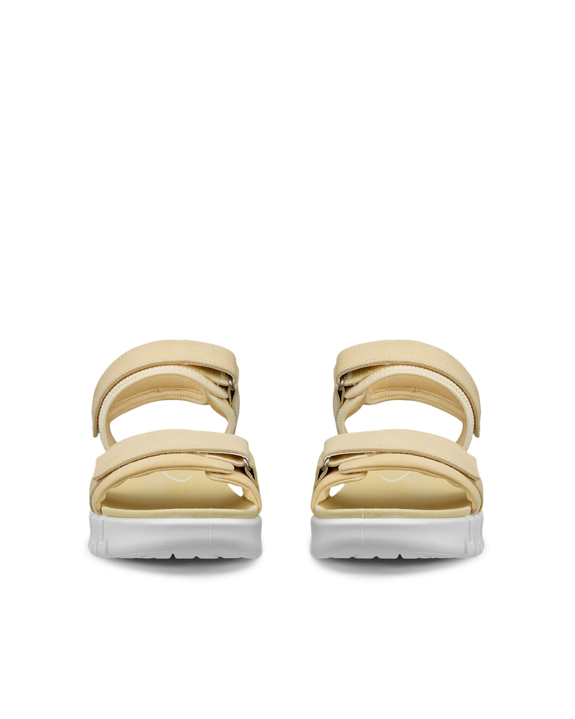 Women's ECCO® Gruuv Sol Nubuck Sandal - Yellow - Front pair