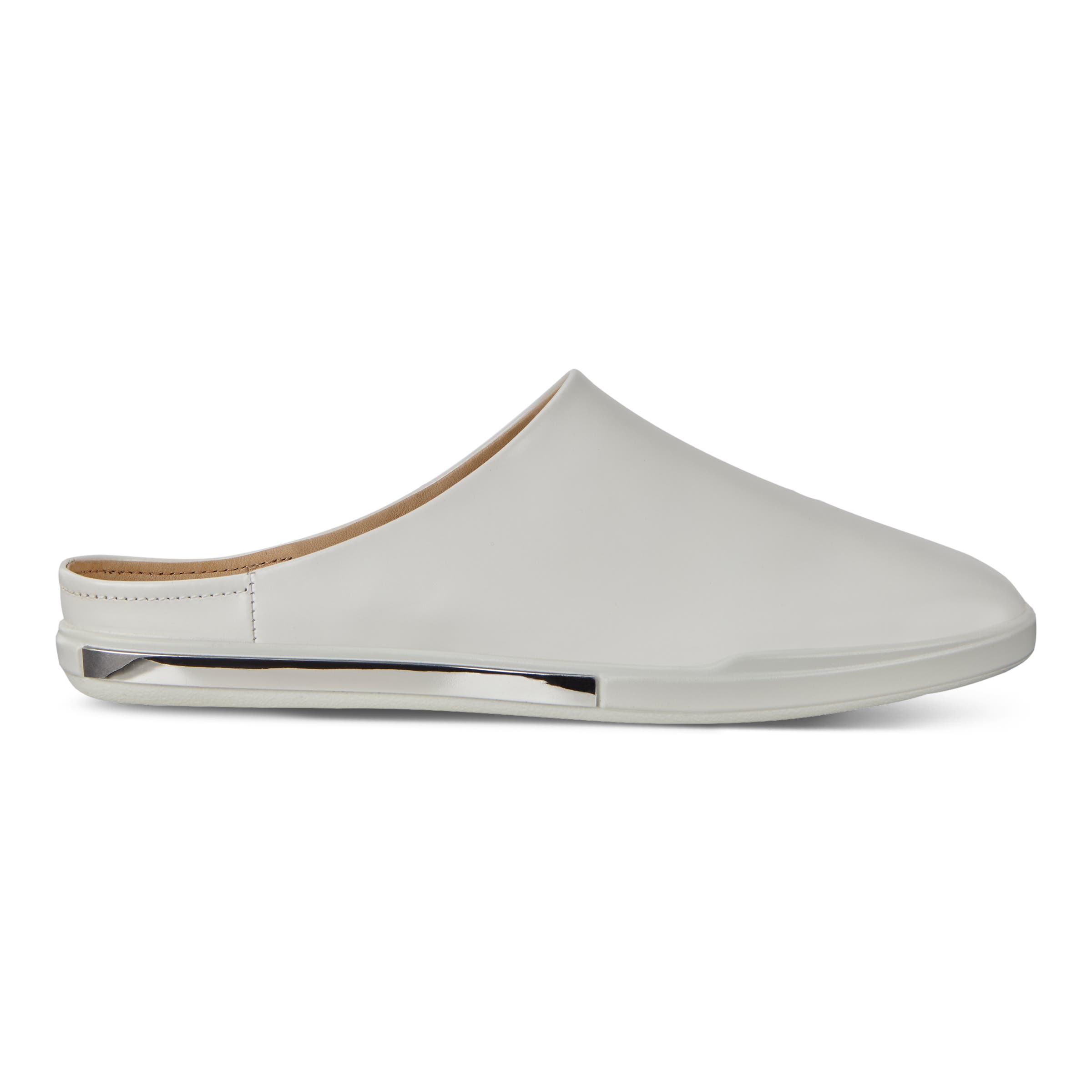 ECCO Simpil II Women's Ballerina Mules - White - Outside