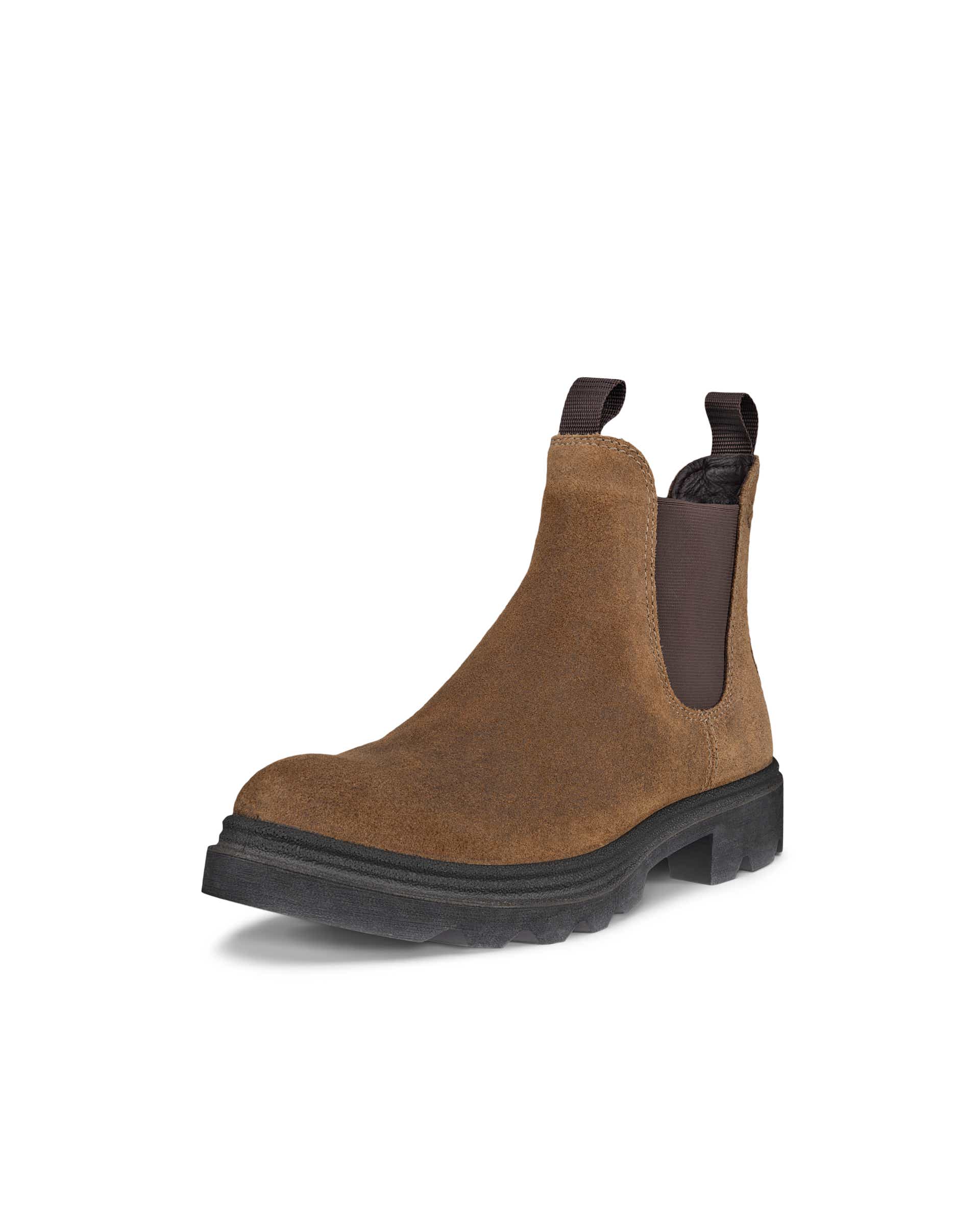 Women's ECCO® Grainer Suede Chelsea Boot - Brown - Main