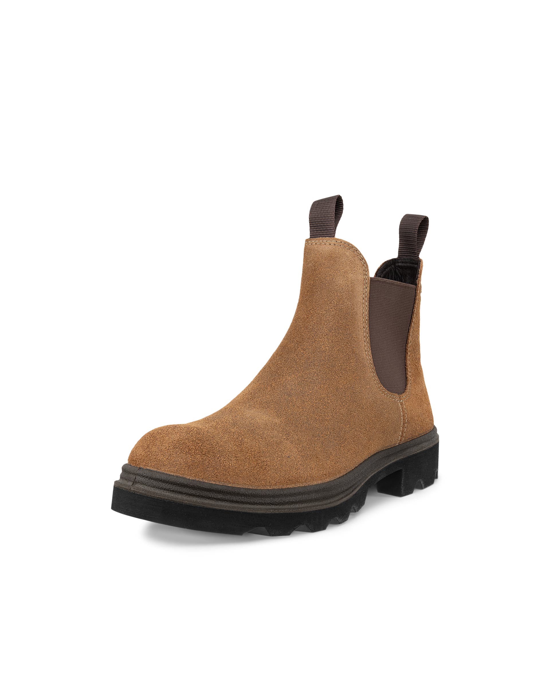 ECCO® Grainer botte Chelsea en daim pour femme - Brun - Main