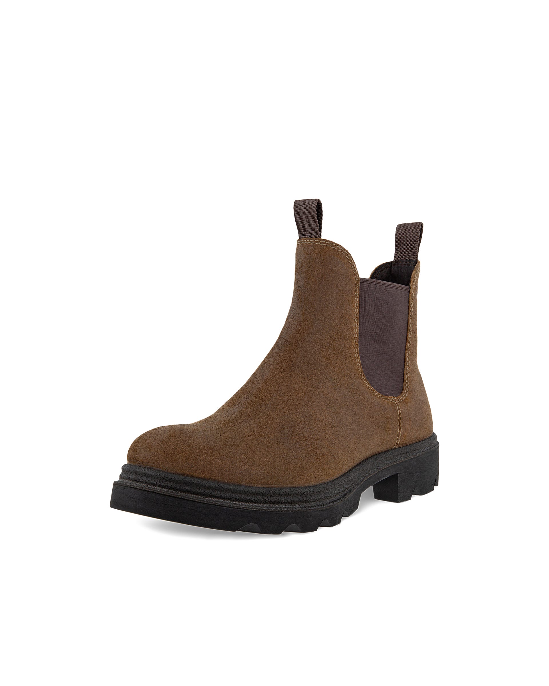 Women's ECCO® Grainer Suede Chelsea Boot - Brown - Main
