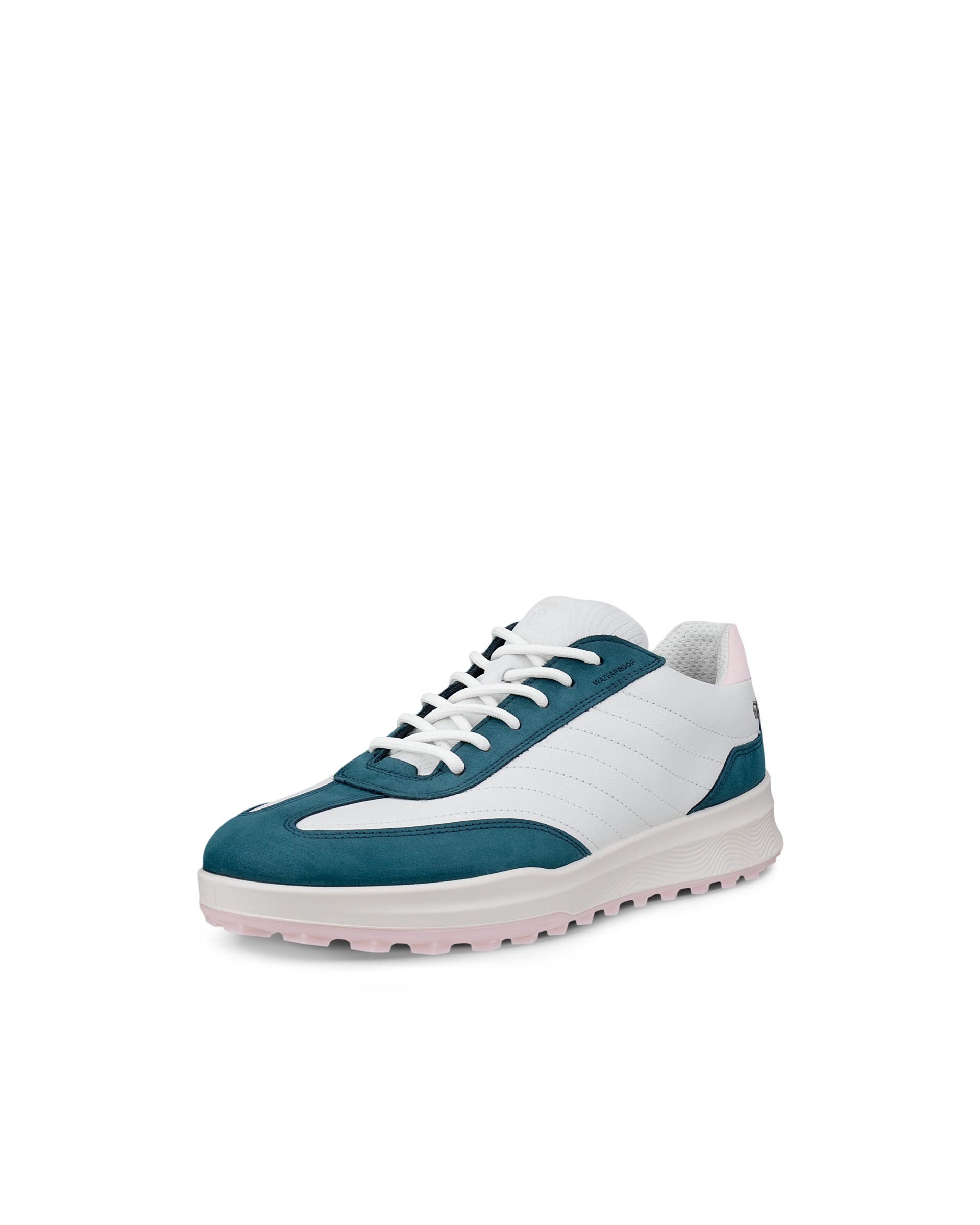 Women's ECCO® GOLF STREET VIBE Leather Waterproof Golf Shoe - White - Outside