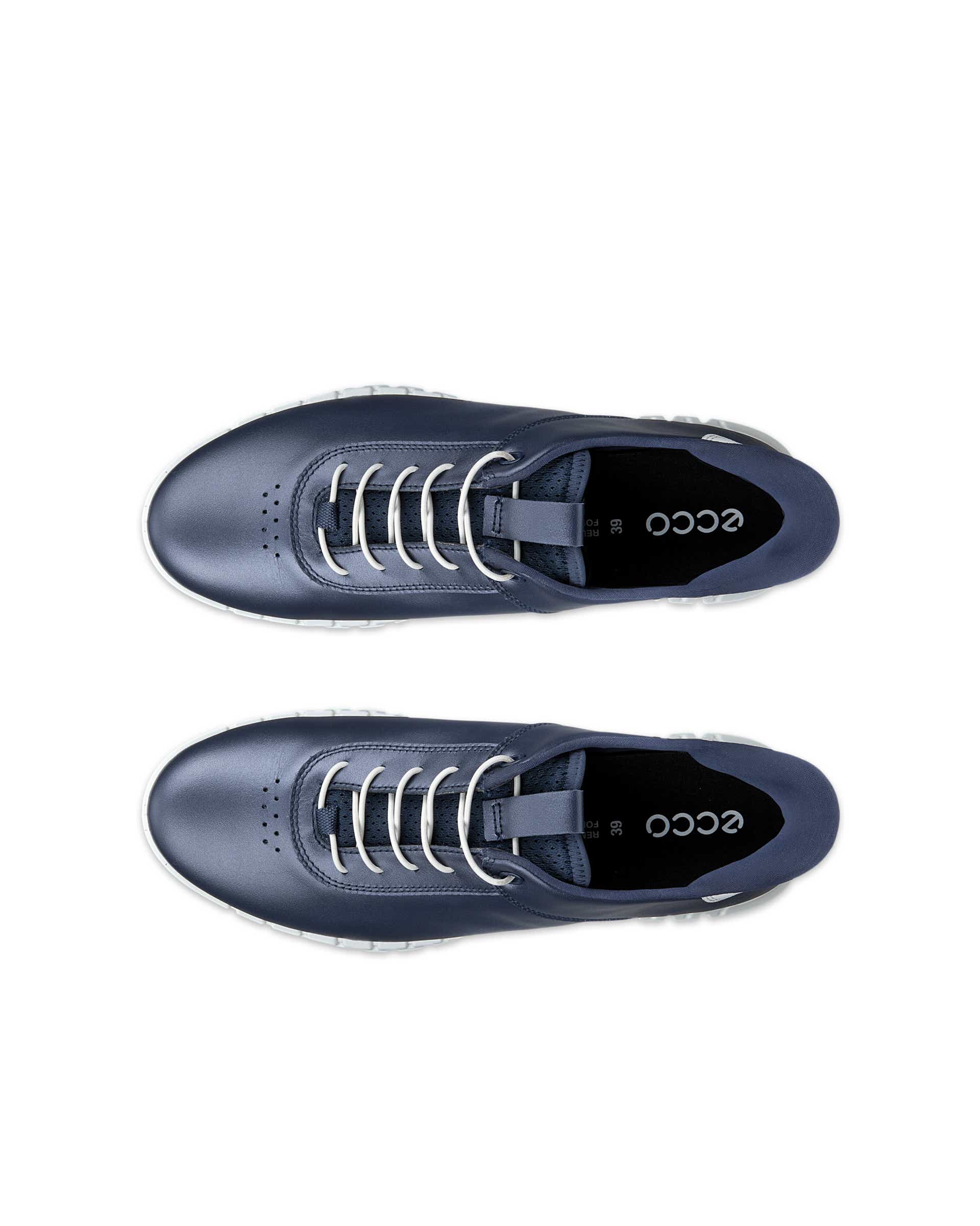 ECCO® GRUUV LITE slip-on sneakers i læder til damer - Blå - Top left pair