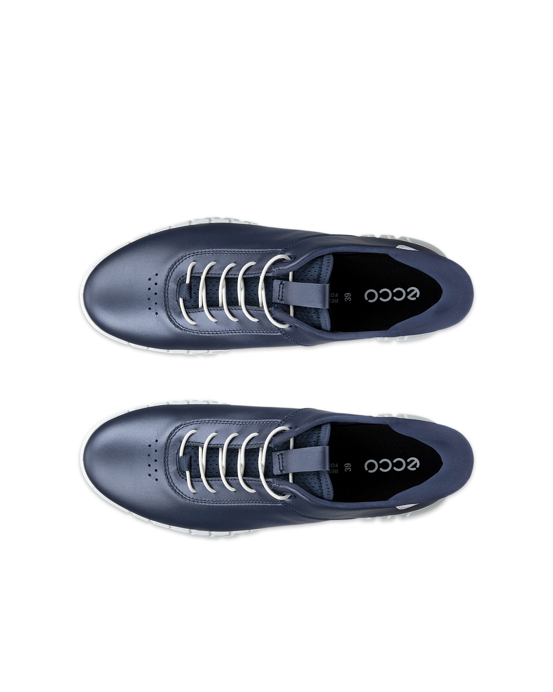 ECCO® GRUUV LITE slip-on sneakers i læder til damer - Blå - Top left pair