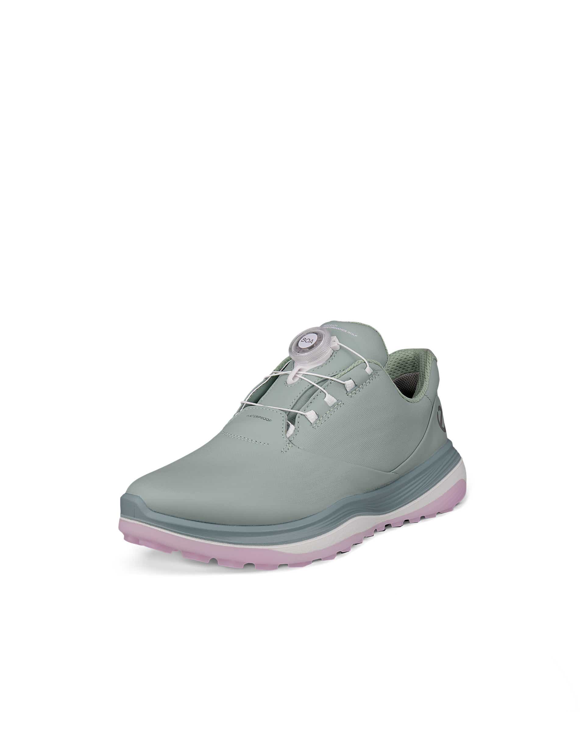 ECCO GOLF LT1 BOA WOMEN ウィメンズ レザーウォータープルーフゴルフシューズ - グリーン - Main
