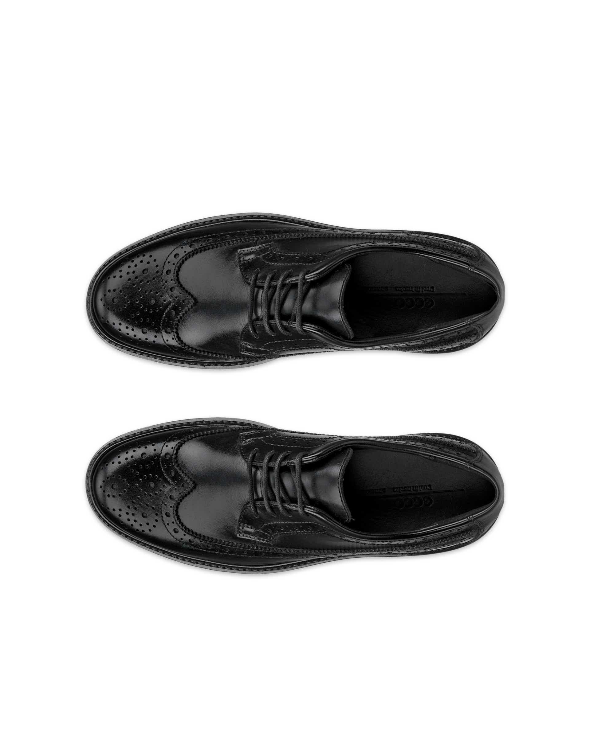 Women's ECCO® Metropole Oslo Leather Derby Shoe - Black - Top left pair