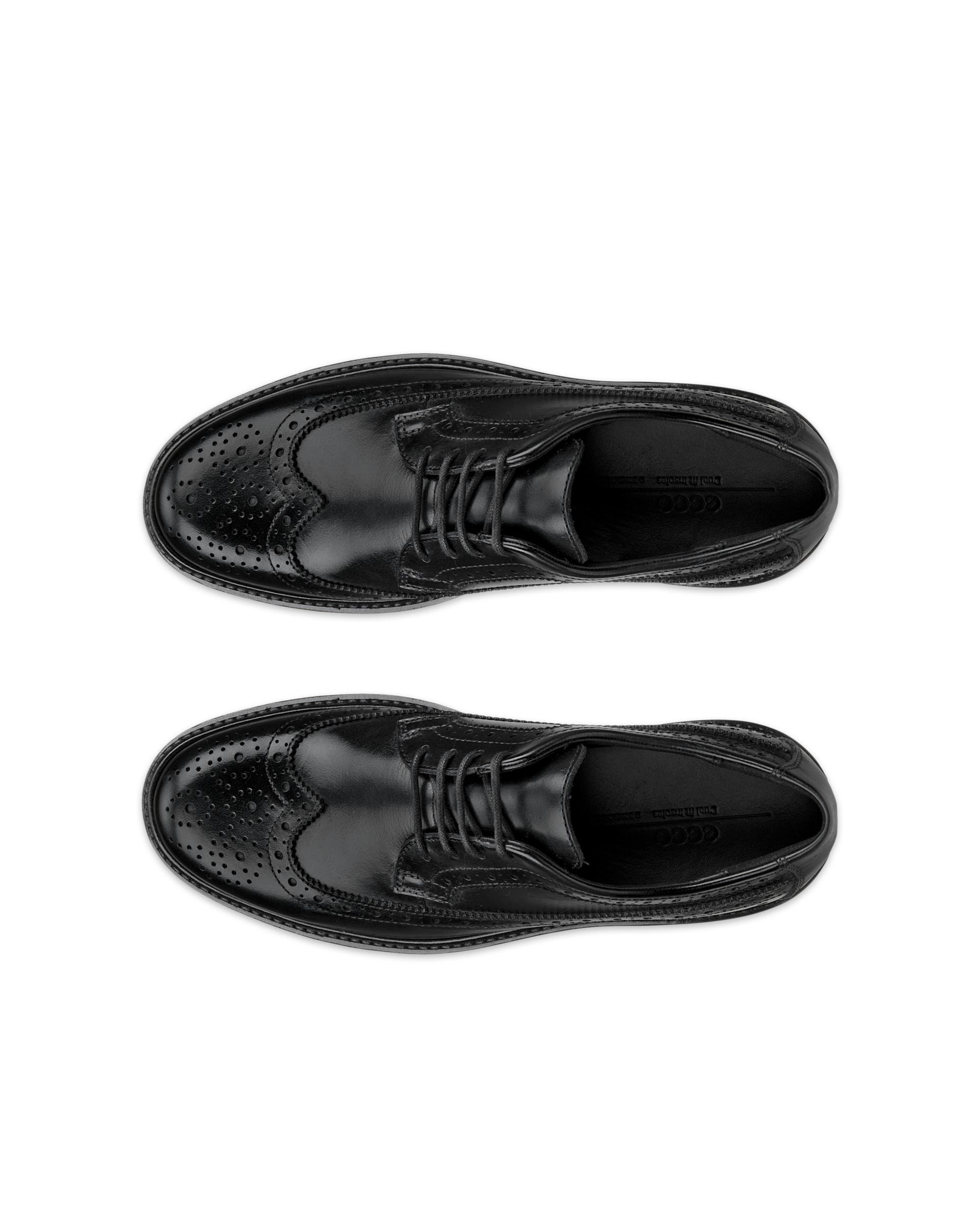 Women's ECCO® Metropole Oslo Leather Derby Shoe - Black - Top left pair