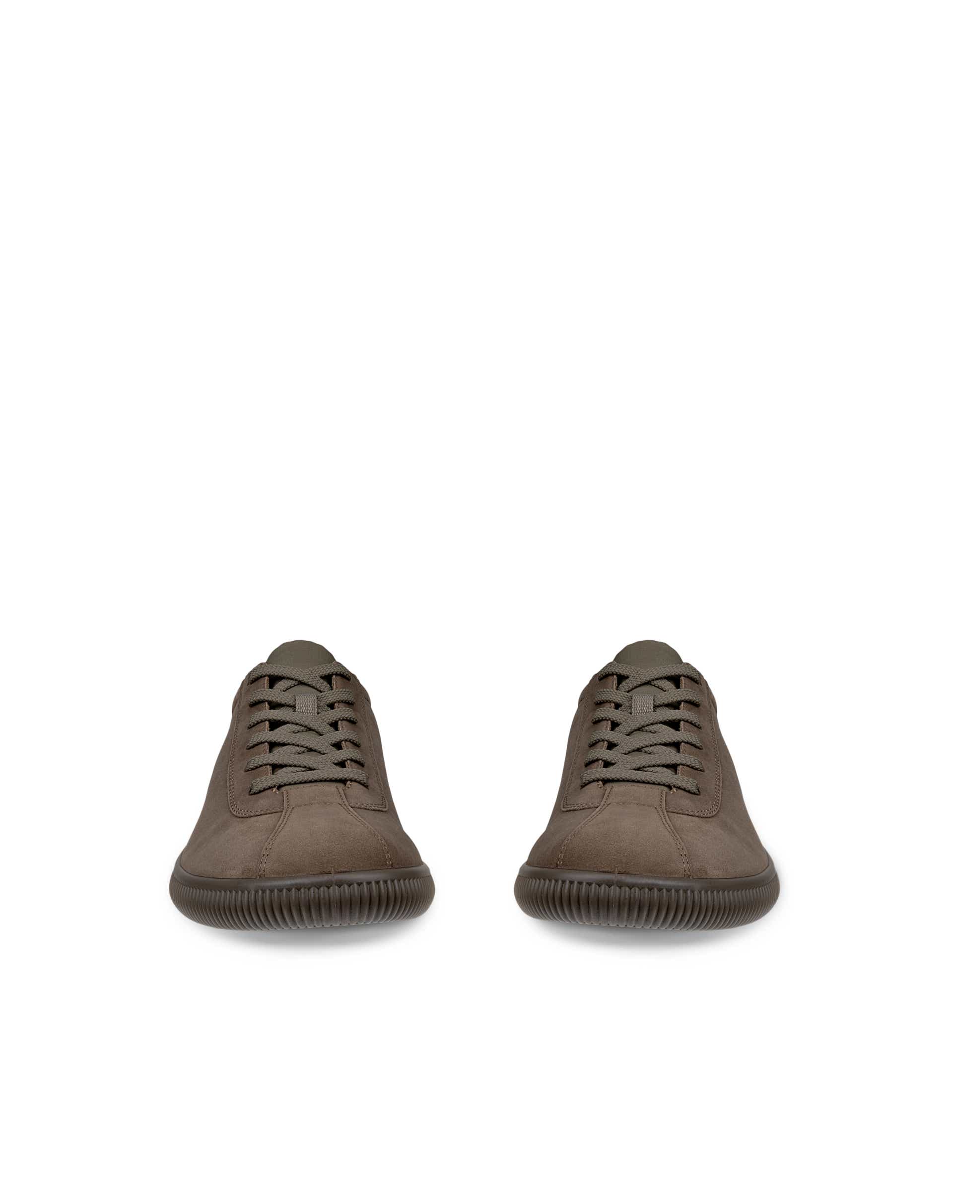 ECCO® SOFT ZERO heren nubuck sneaker - Bruin - Front pair
