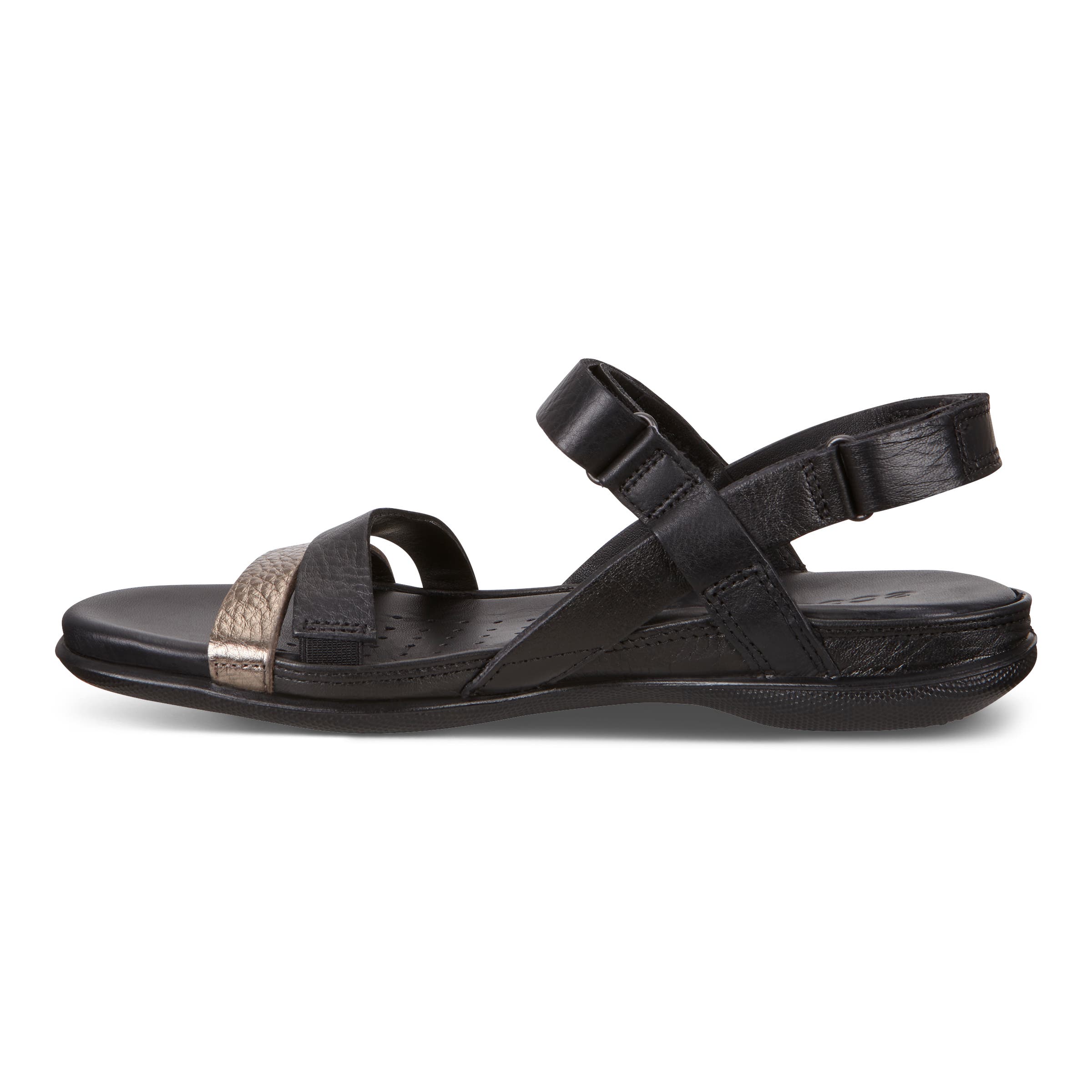 Women's ECCO® Flash Leather Sandal - Black - Inside