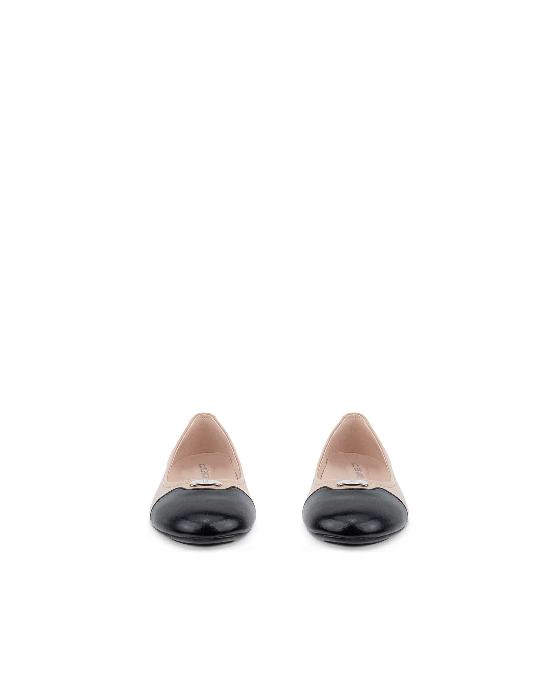 ECCO® ELEVATE 15 ballerines en cuir pour femme - Beige - Front pair