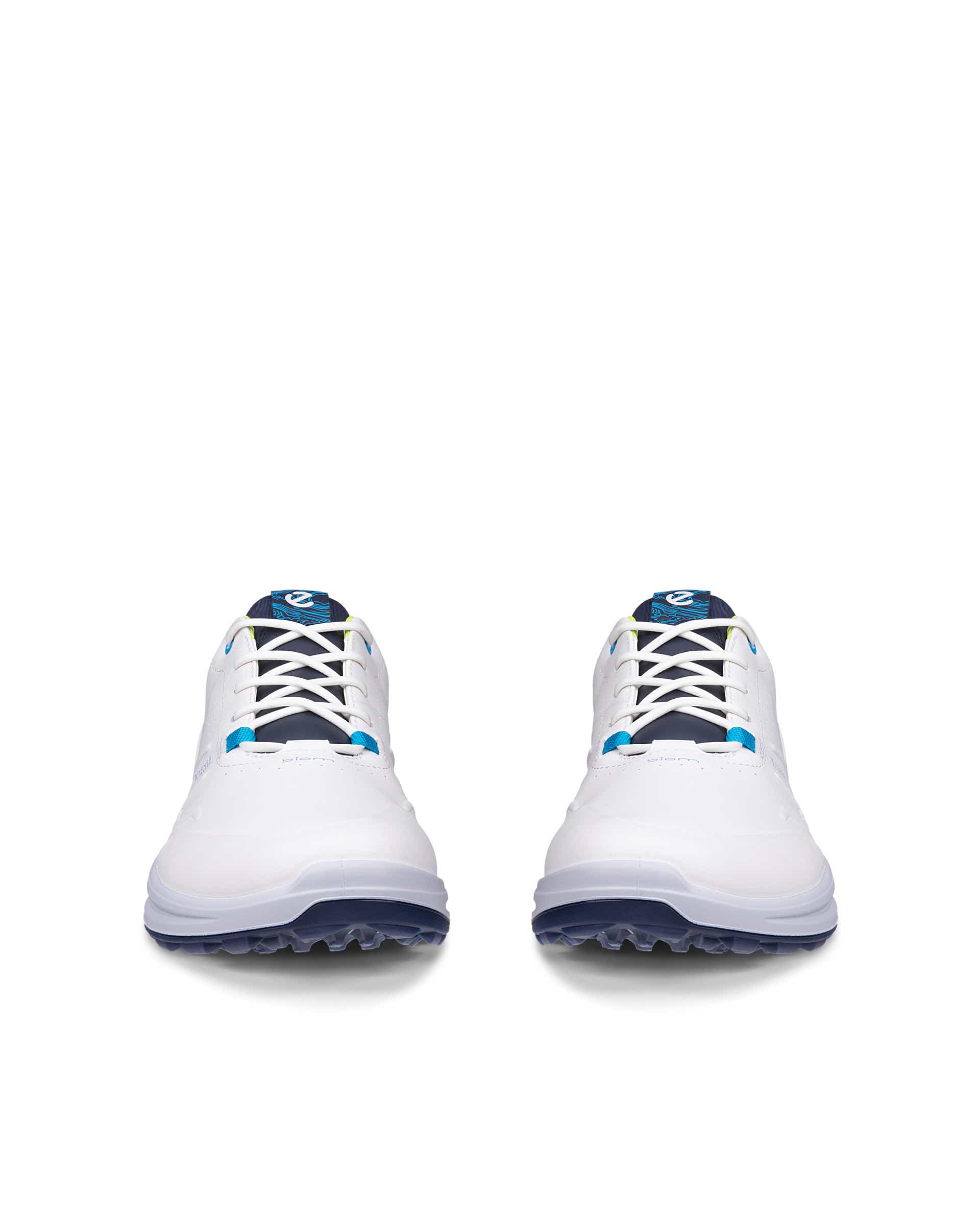 Men's ECCO® Golf Biom H6 Leather Waterproof Golf Shoe - White - Front pair