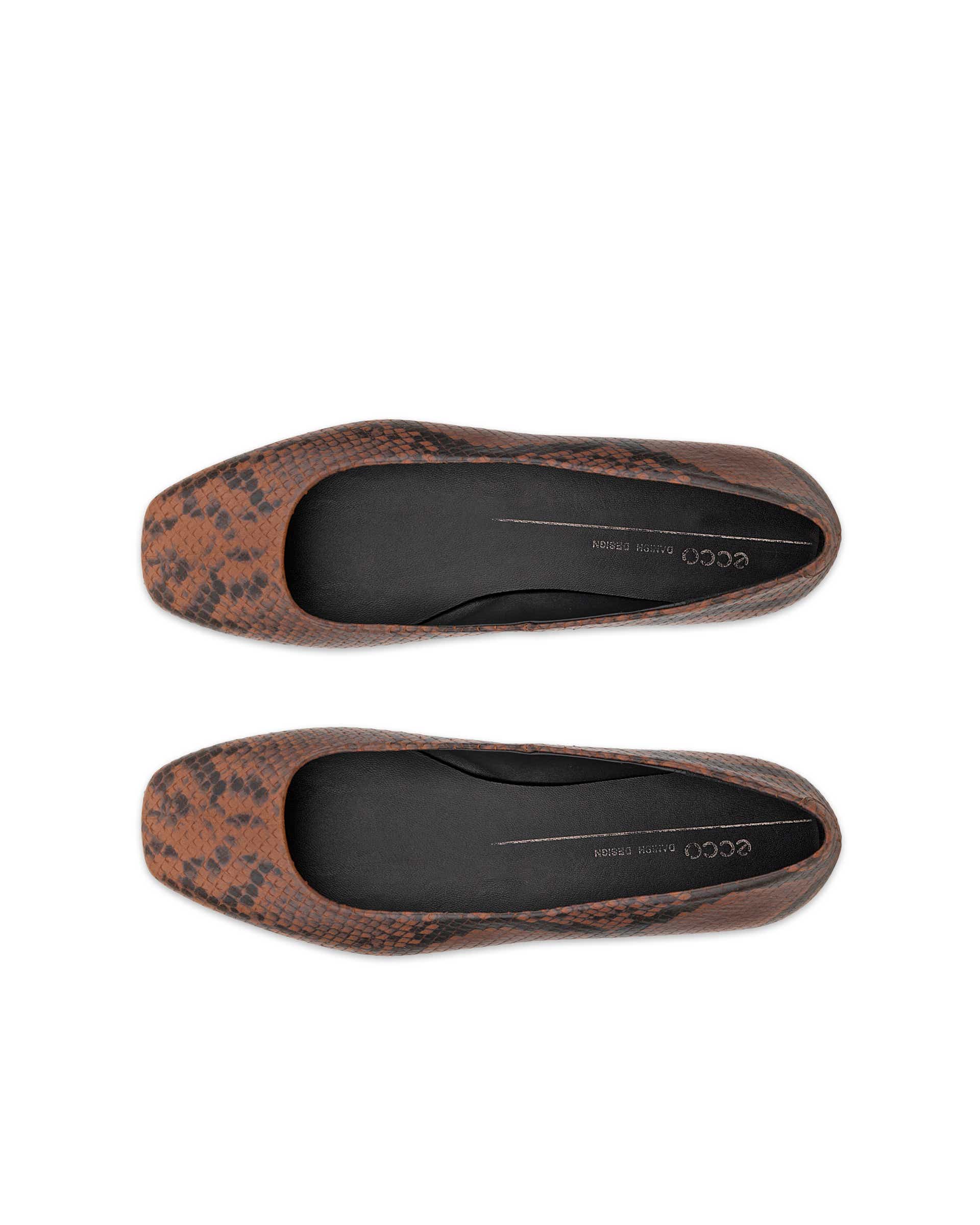 ECCO® MARGOT dames leren ballerina - Bruin - Top left pair