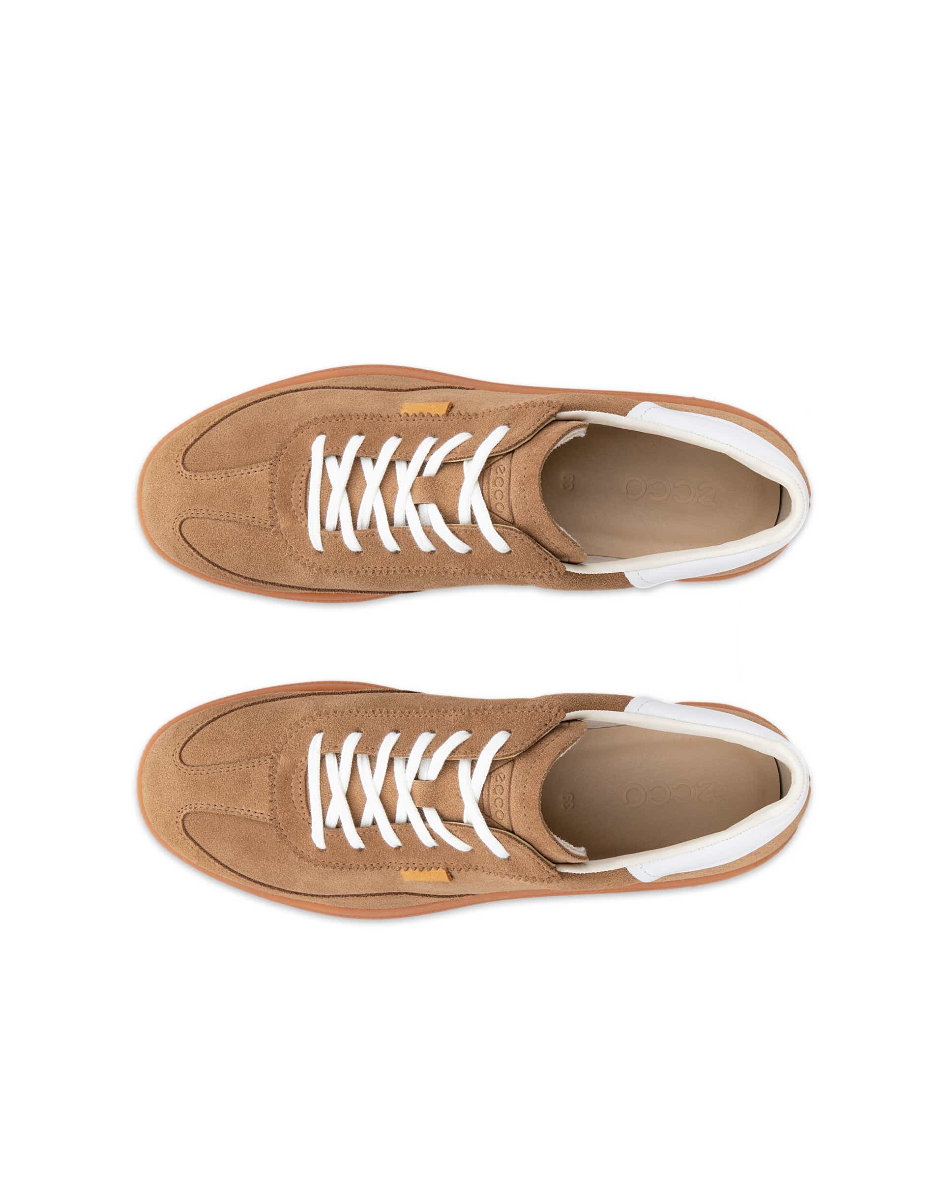 ECCO® SOFT 11 dames suède sneaker - Bruin - Top left pair