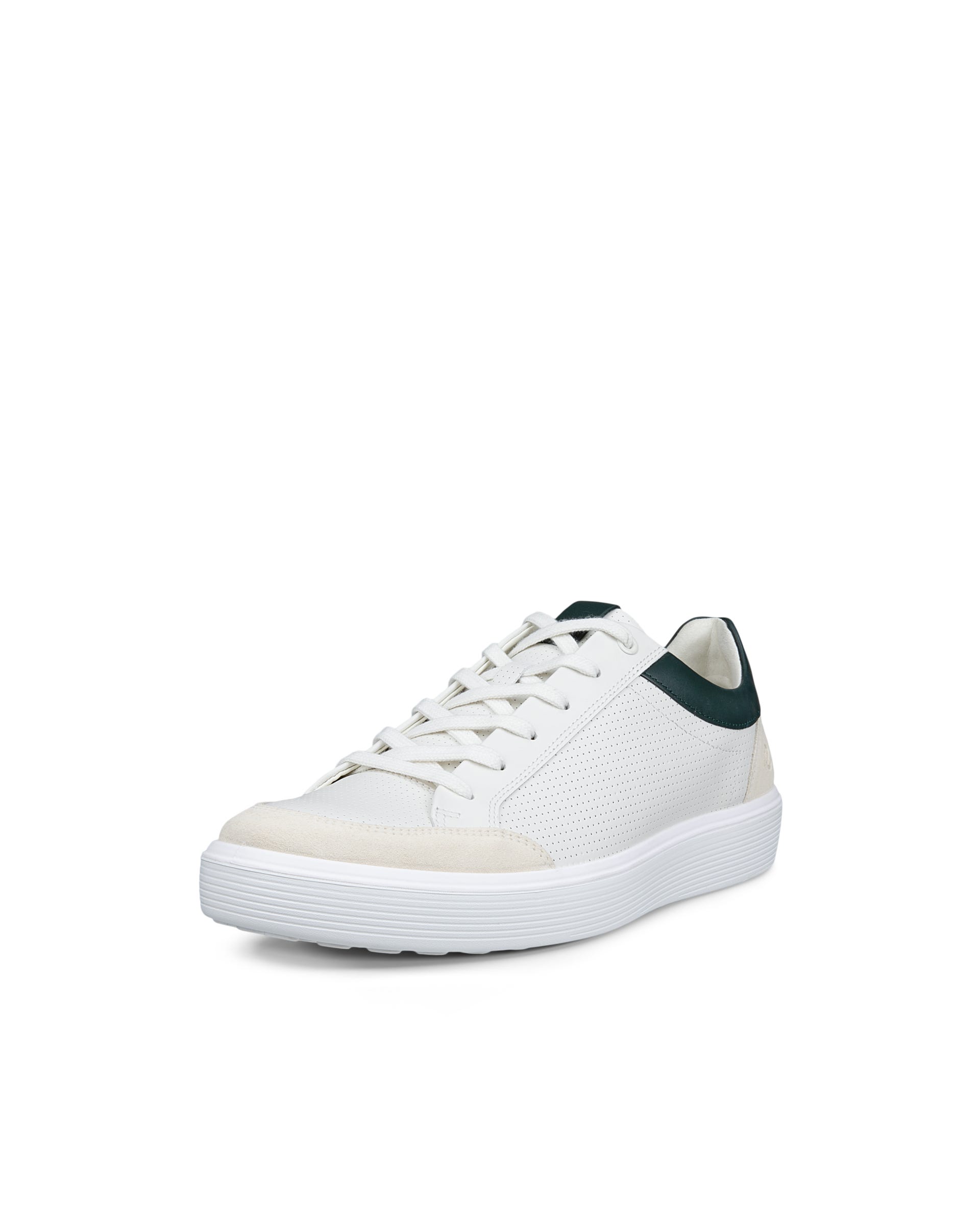 Men's ECCO® Soft 60 Leather Shoe - White - Main