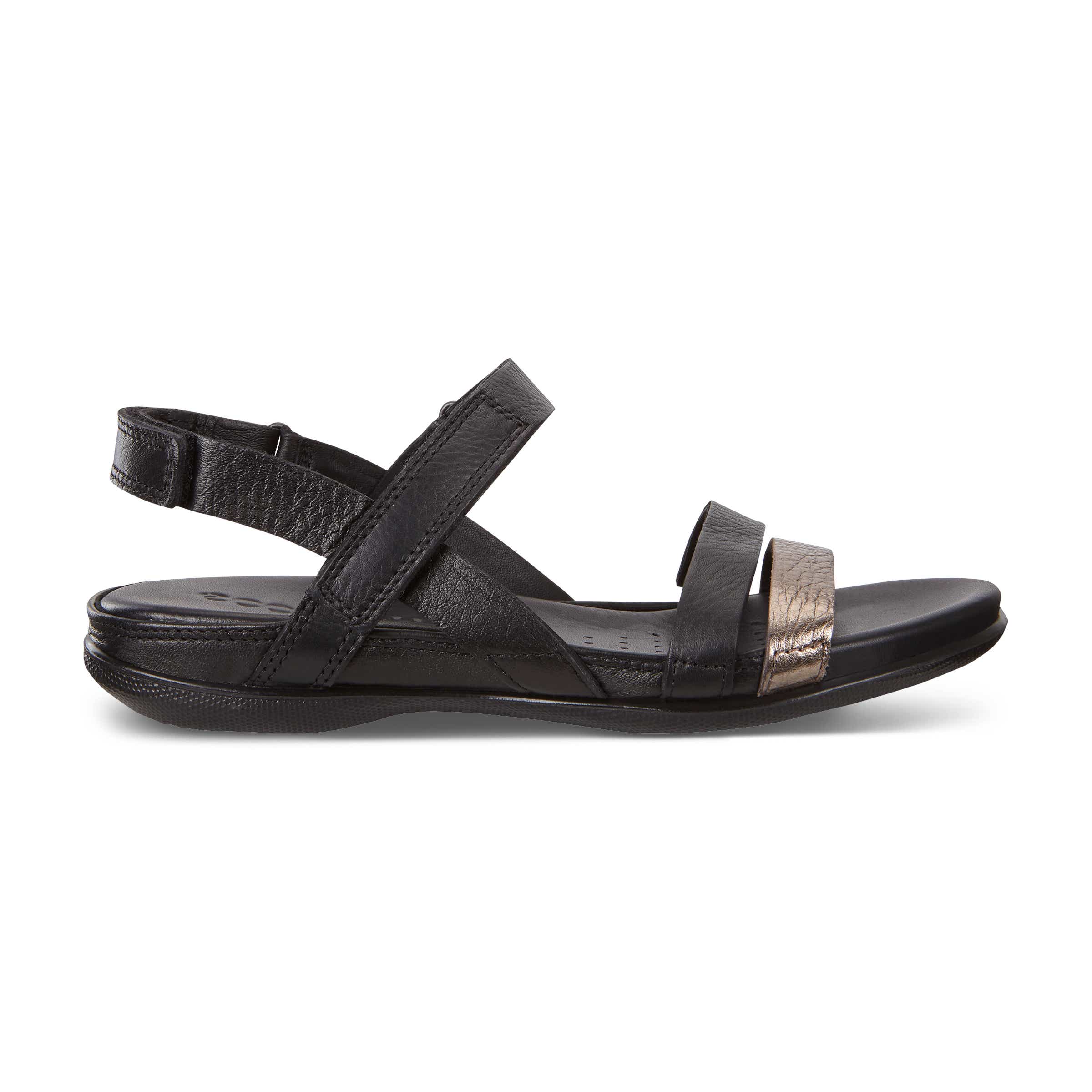 Women's ECCO® Flash Leather Sandal - Black - Outside