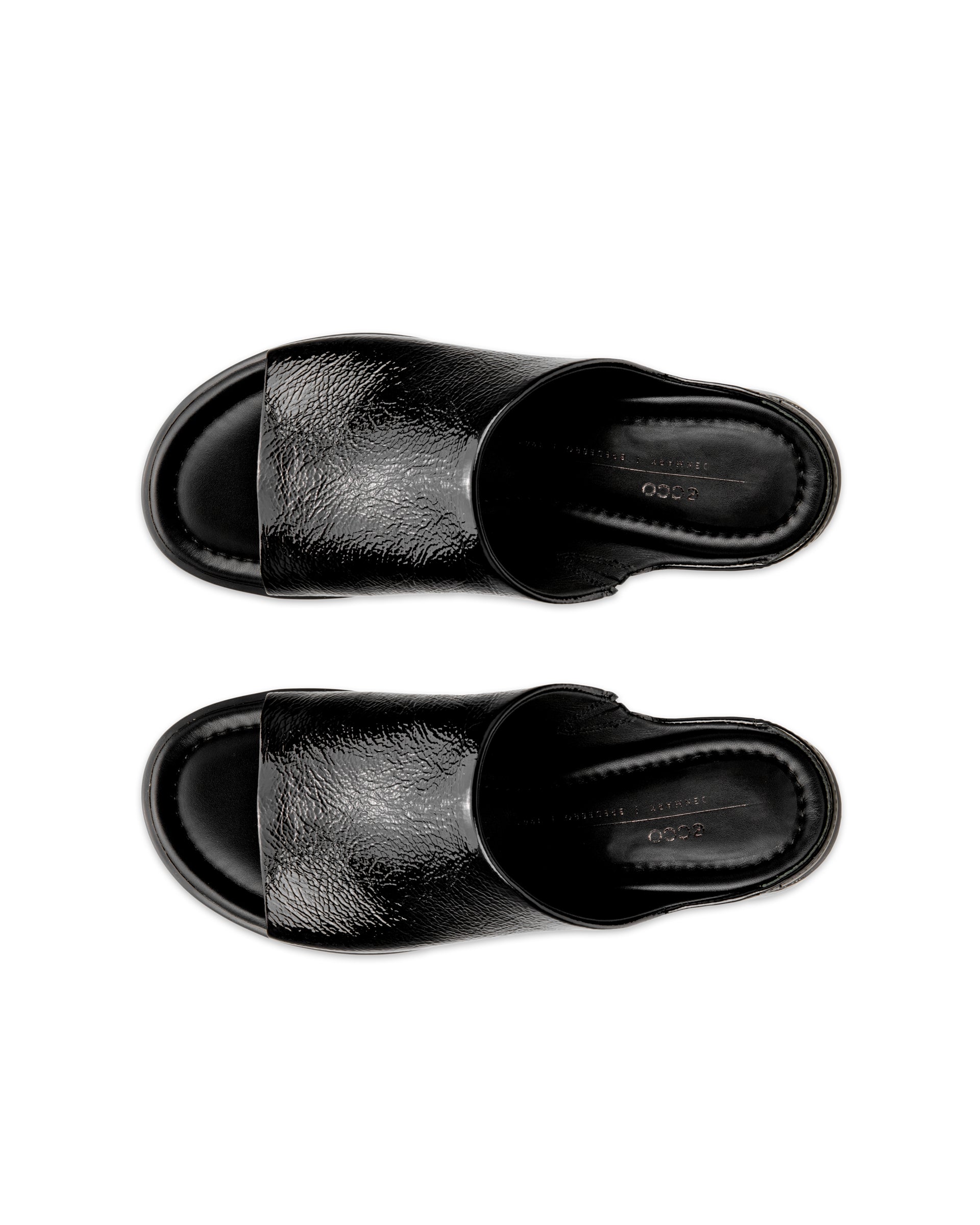 Ženski usnjeni sandali mule ECCO® Sculpted Sandal LX 35 - Črna - Top left pair
