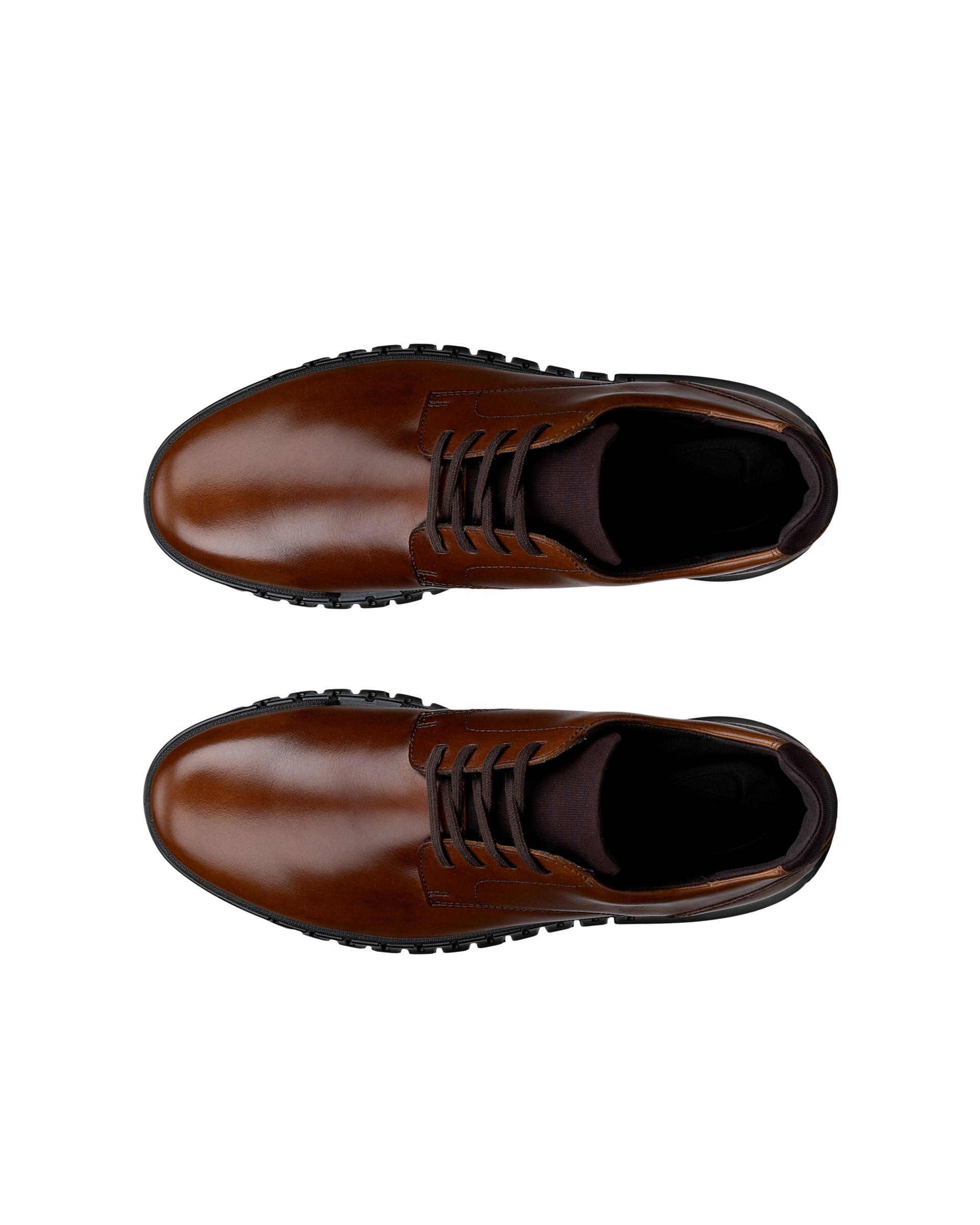 Men's ECCO® GRUUV STUDIO Leather Derby Shoe - Brown - Outside