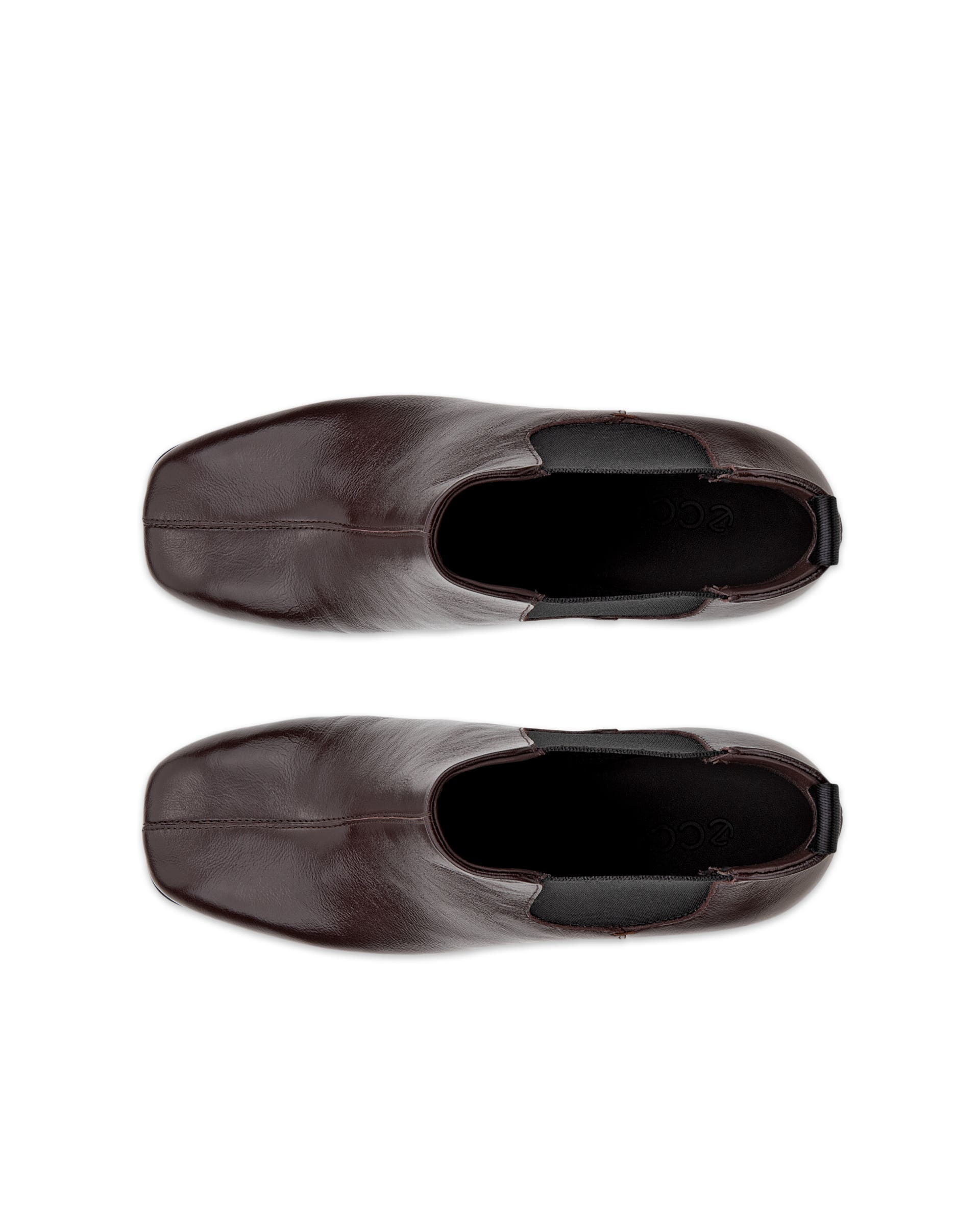 Women's ECCO® Sculpted Alba 65 Leather Chelsea Heel Boot - Brown - Top left pair