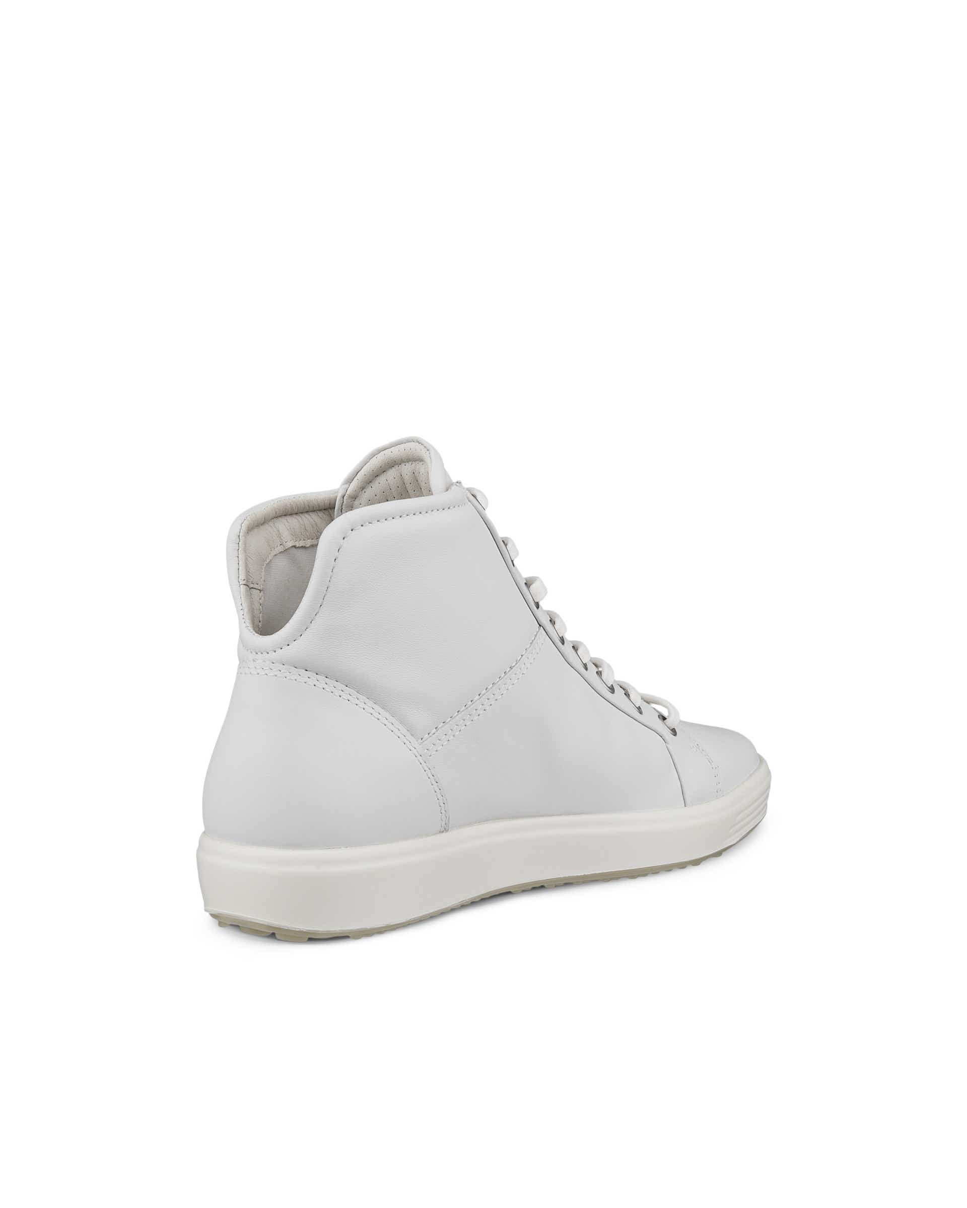 ECCO® Soft 7 baskets montante en cuir pour femme - Blanc - Back