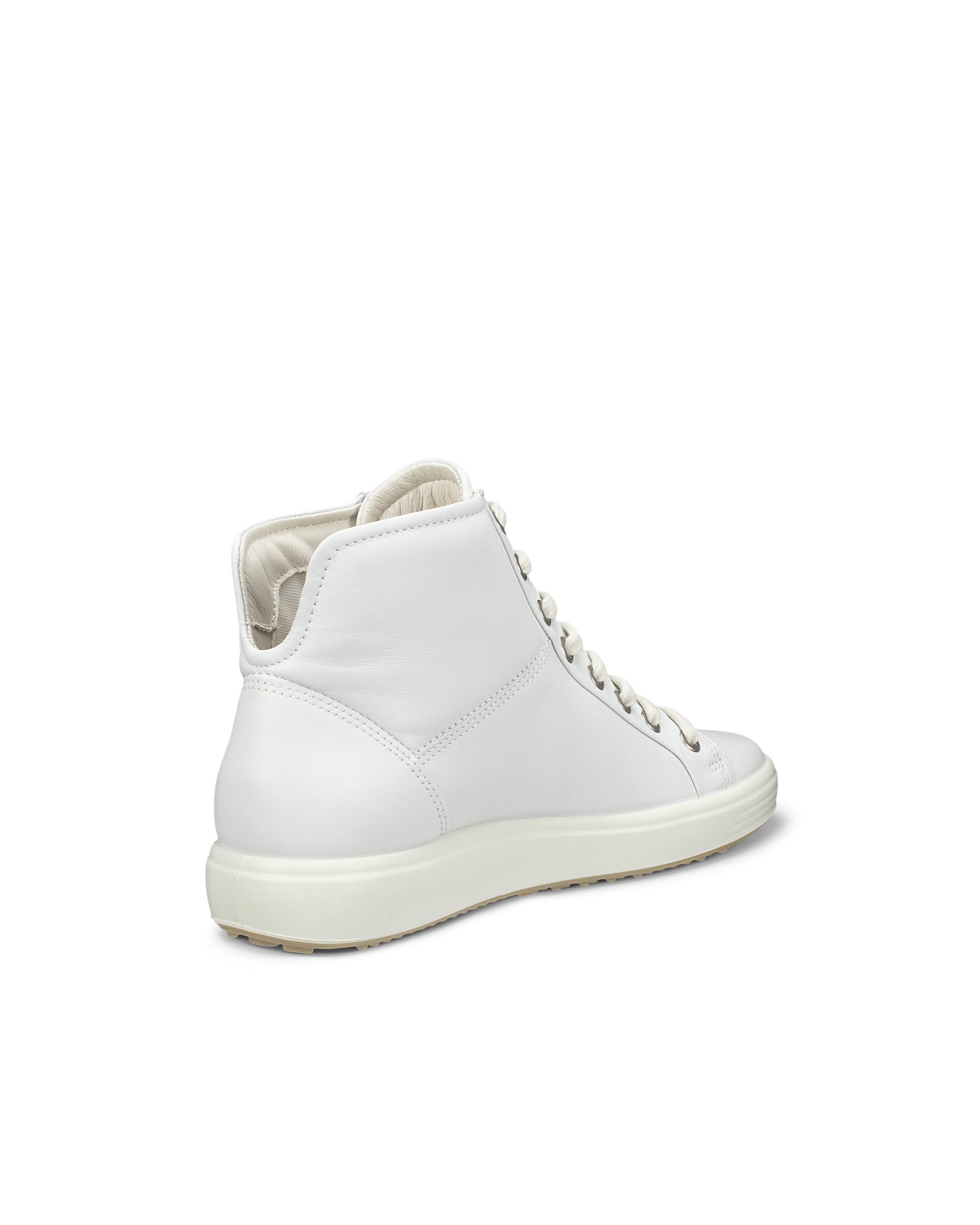 ECCO® SOFT 7 Damen High-Top Sneaker aus Leder - Weiß - Outside