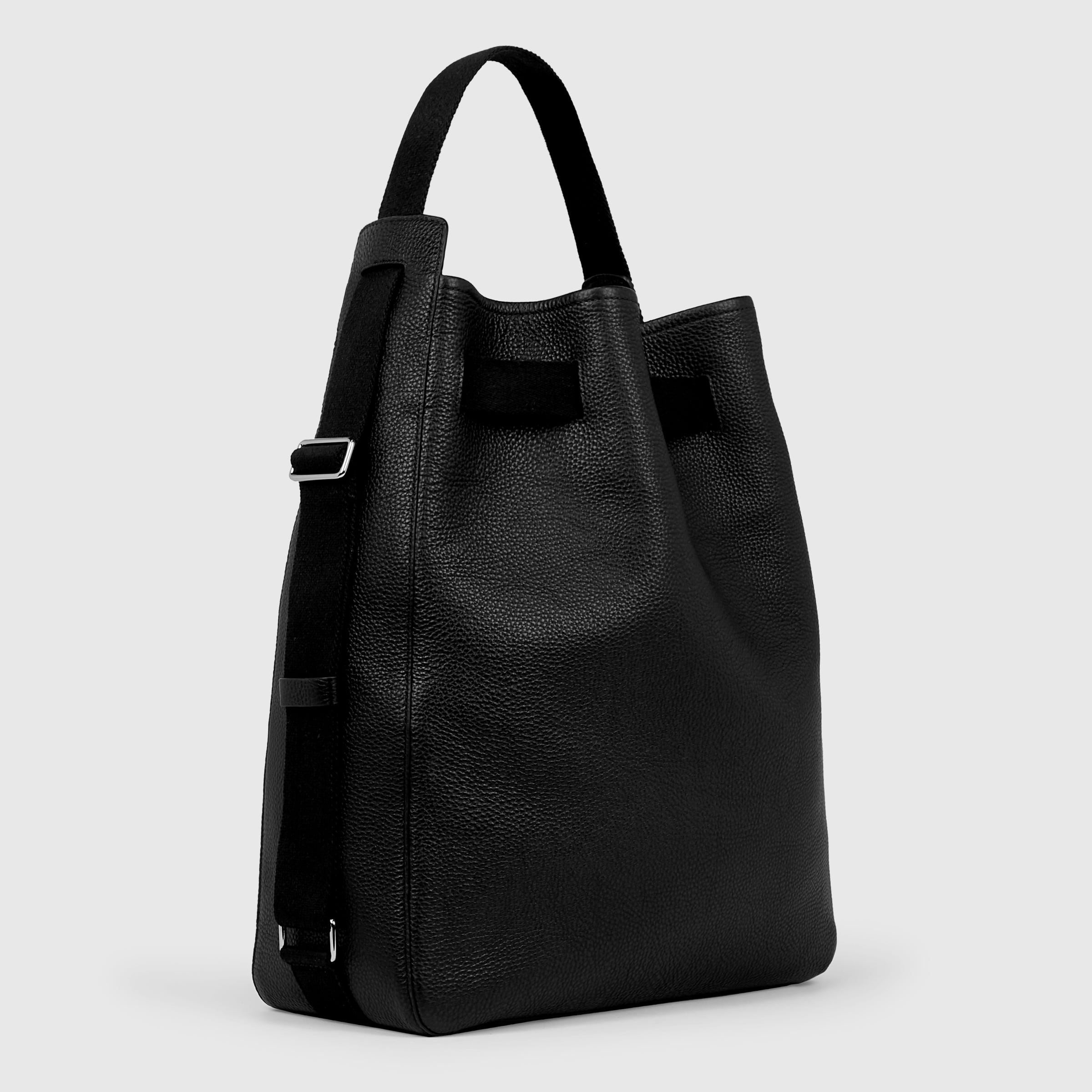 ECCO® Sail Leather Shoulder Bag - Black - Back