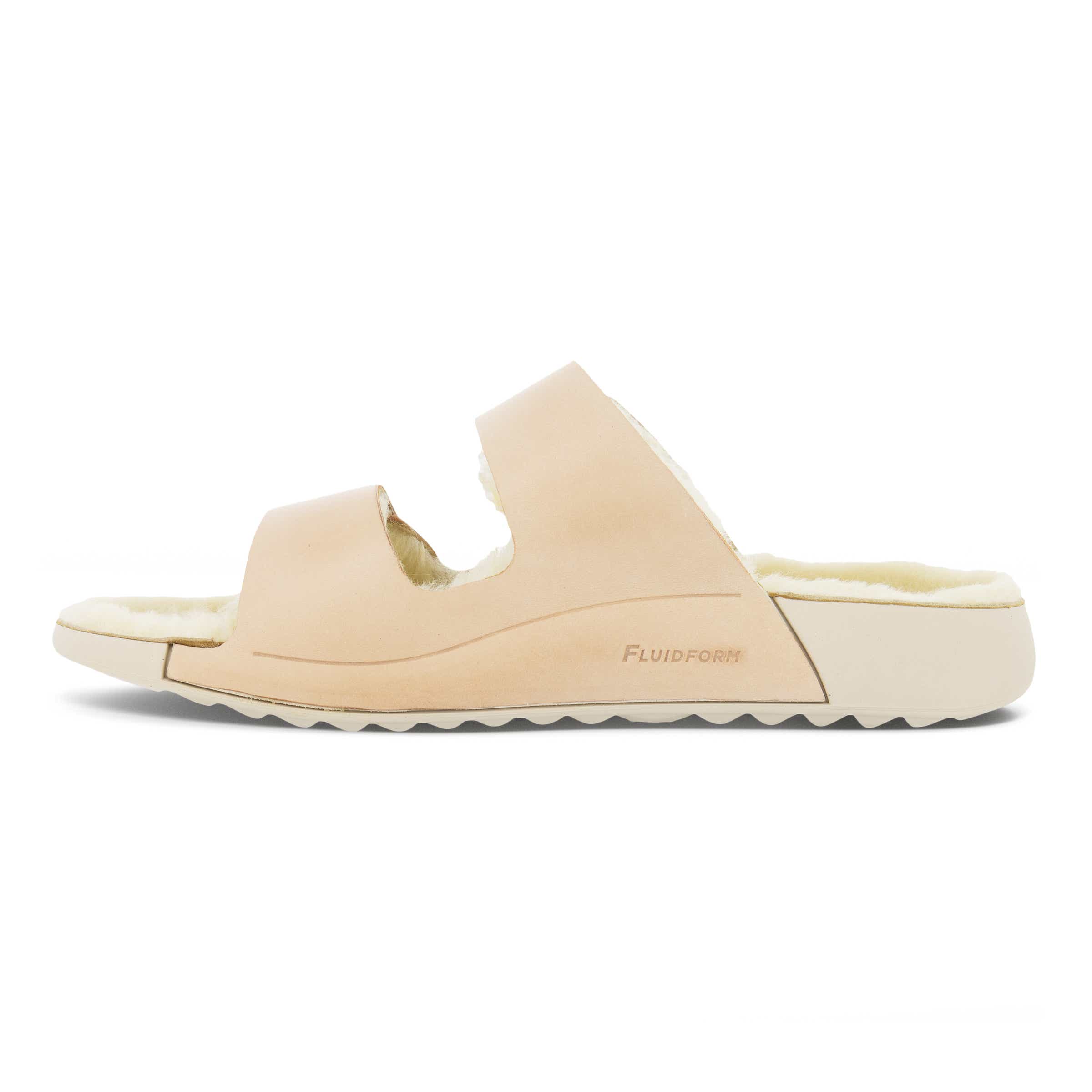 ECCO Cozmo Sandal Fluffy ウィメンズ ヌバック2ストラップサンダル - ピンク - Inside