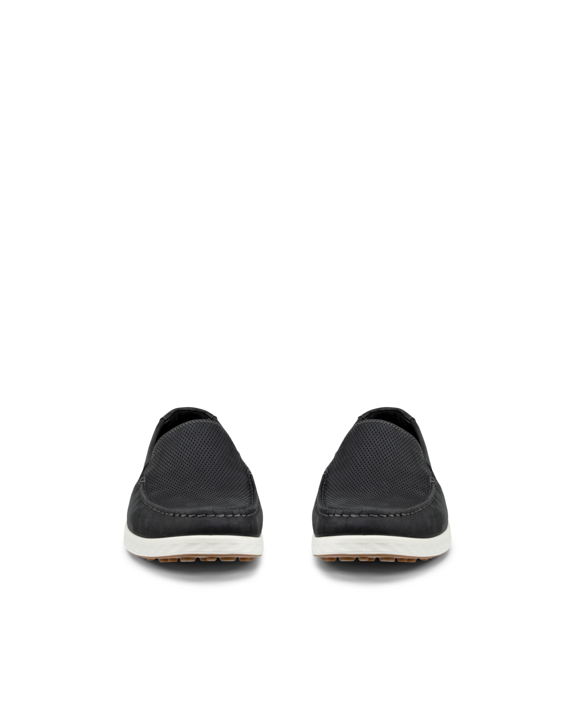 ECCO® S Lite Moc mocassins nubuck pour homme - Noir - Front pair