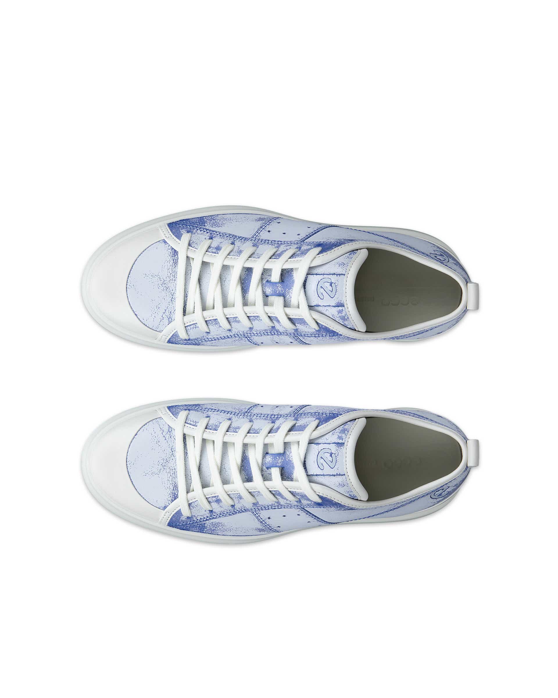ECCO® Street Ace Heren leren sneaker - Blauw - Top left pair