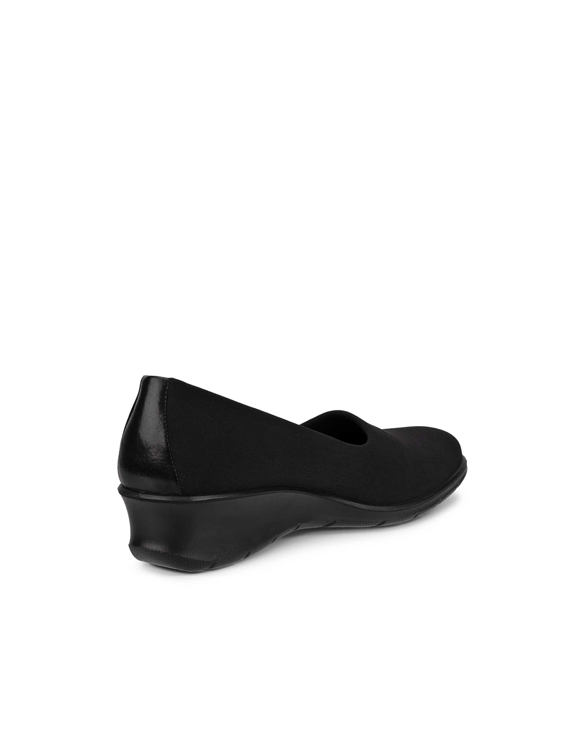 ECCO® Felicia chaussures sans lacet en toile stretch pour femme - Noir - Back