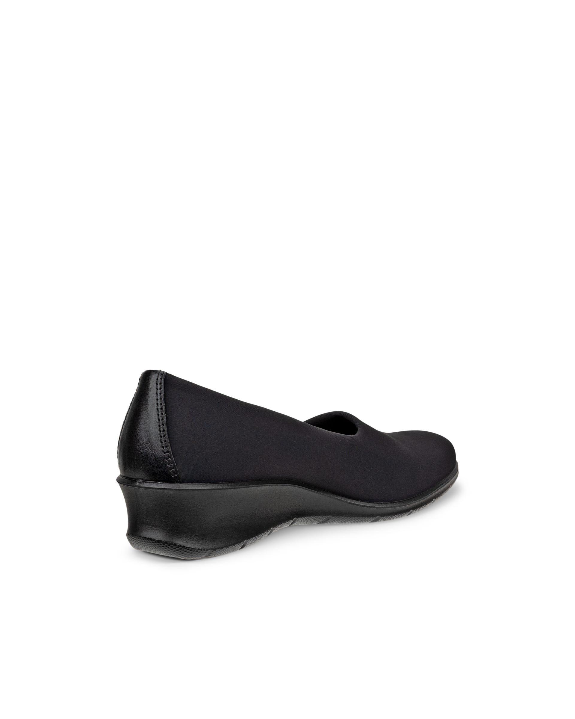 Women's ECCO® Felicia Stretch Textile Wedge Slip-On - Black - Outside