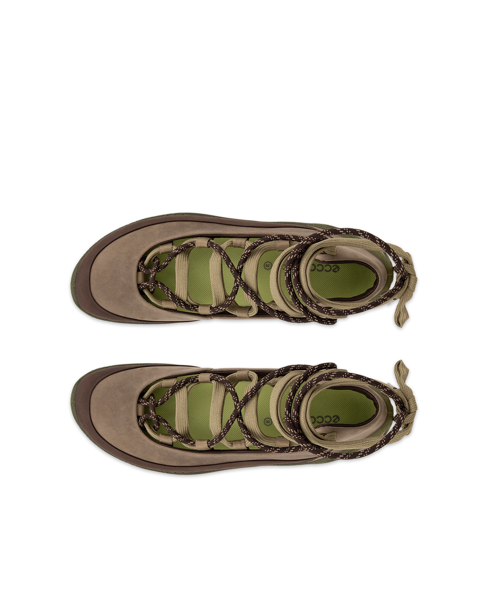 ECCO® BIOM Lite baskets de plein air en nubuck pour femme - Brun - Top left pair