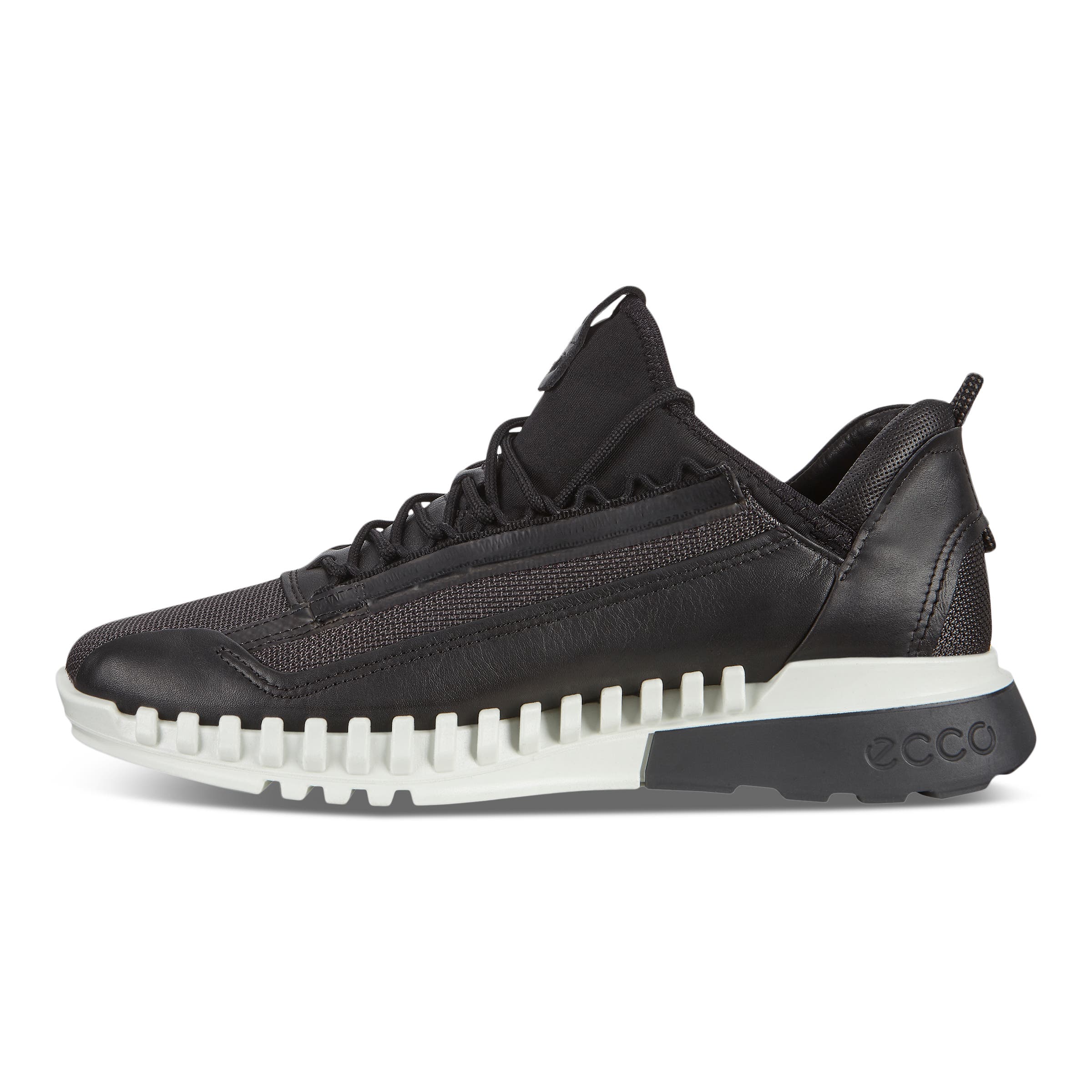 ECCO Zipflex メンズ テキスタイルスニーカー - ブラック - Inside