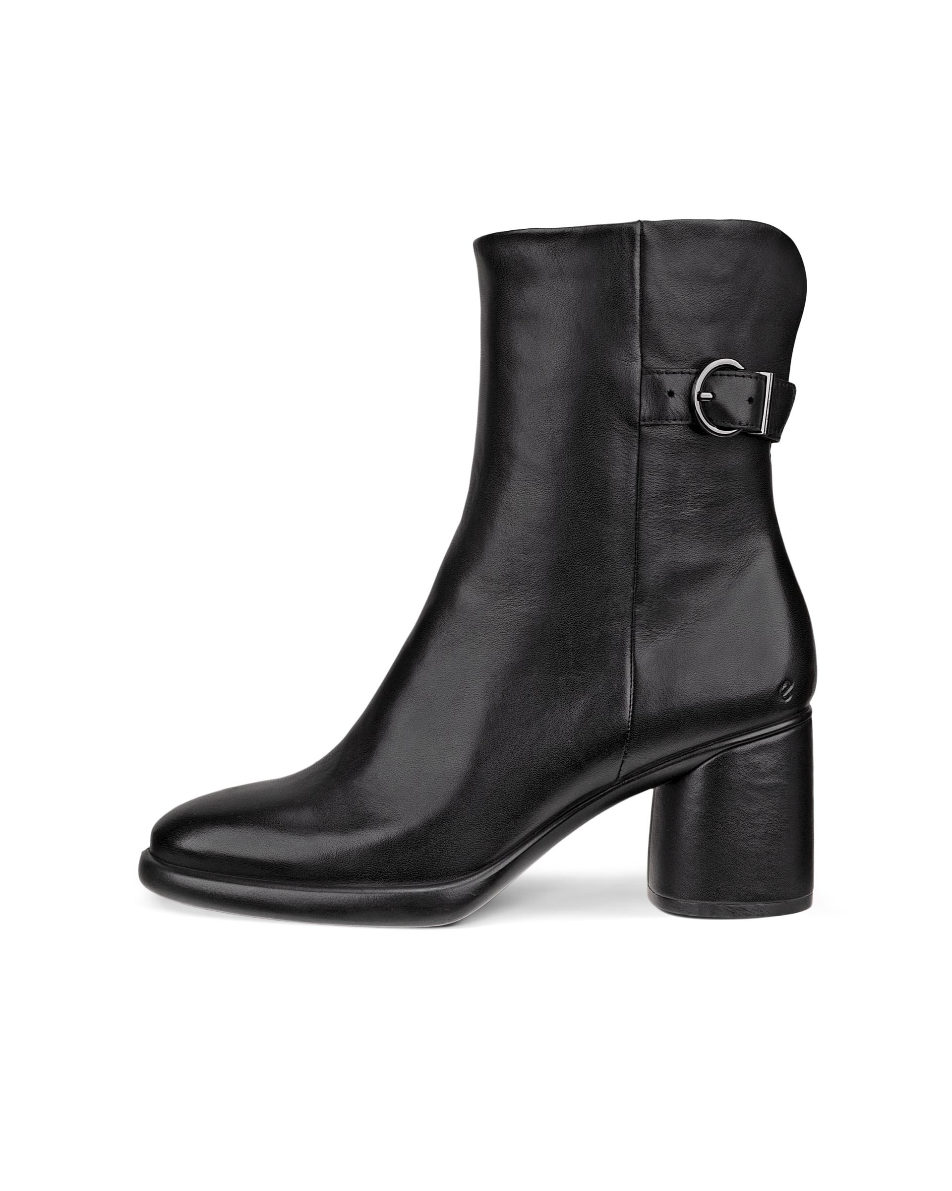 Women's ECCO® Sculpted LX 55 Leather Pull-On Mid-Calf Boot - Black - Outside