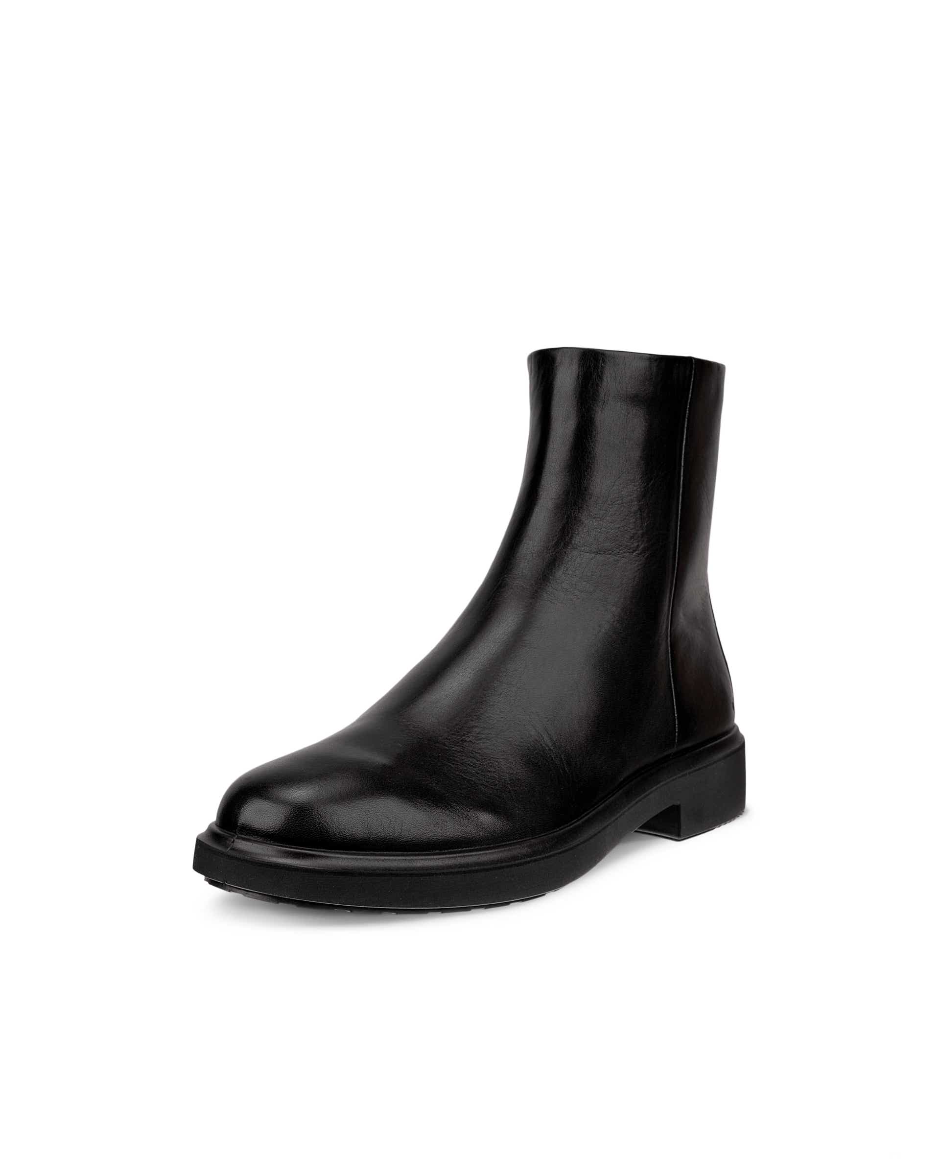 Women's ECCO® Metropole Amsterdam Leather Ankle Boot - Black - Main