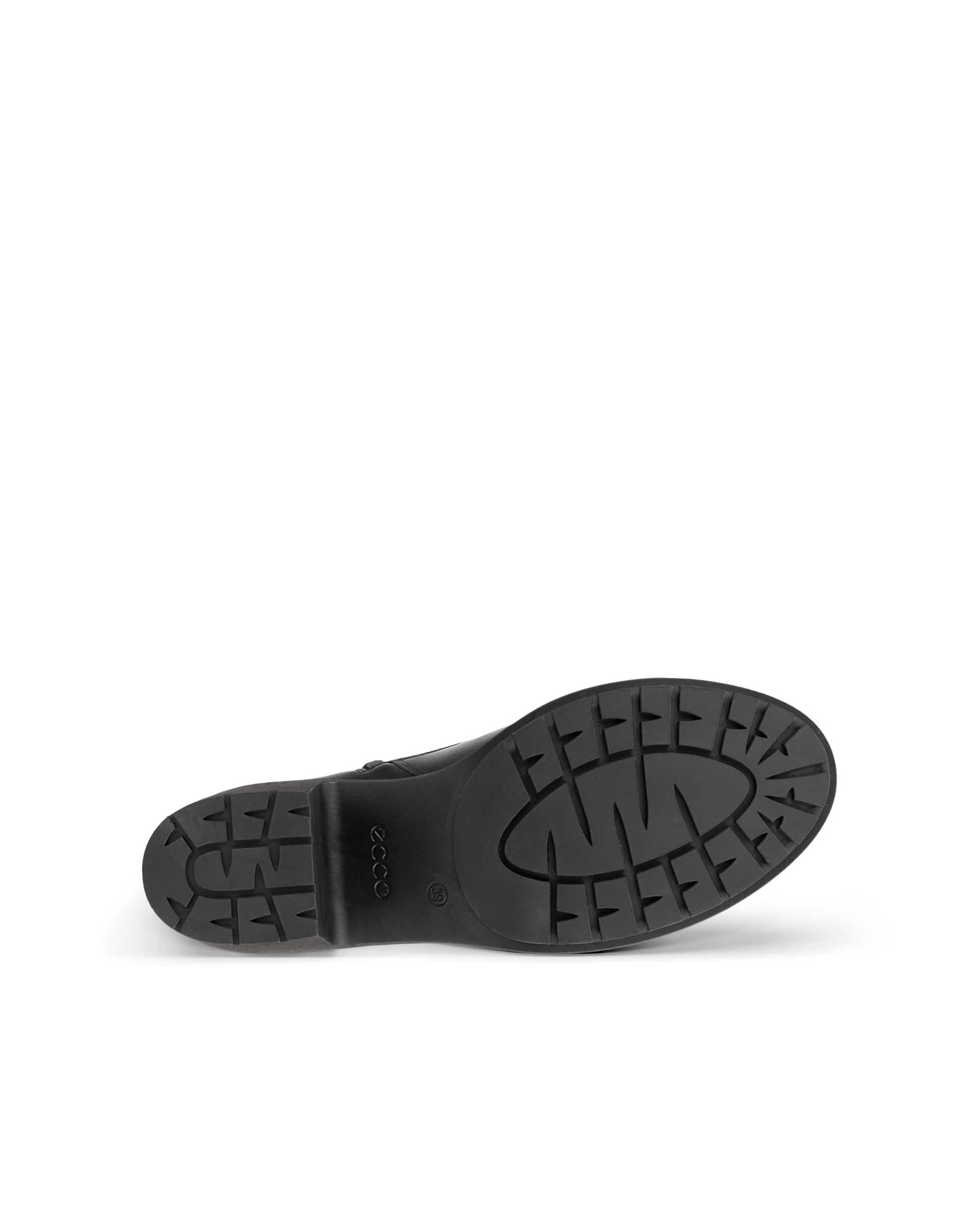 Women's ECCO® Metropole Zurich Leather Lace-Up Mid-Cut Boot - Black - Sole