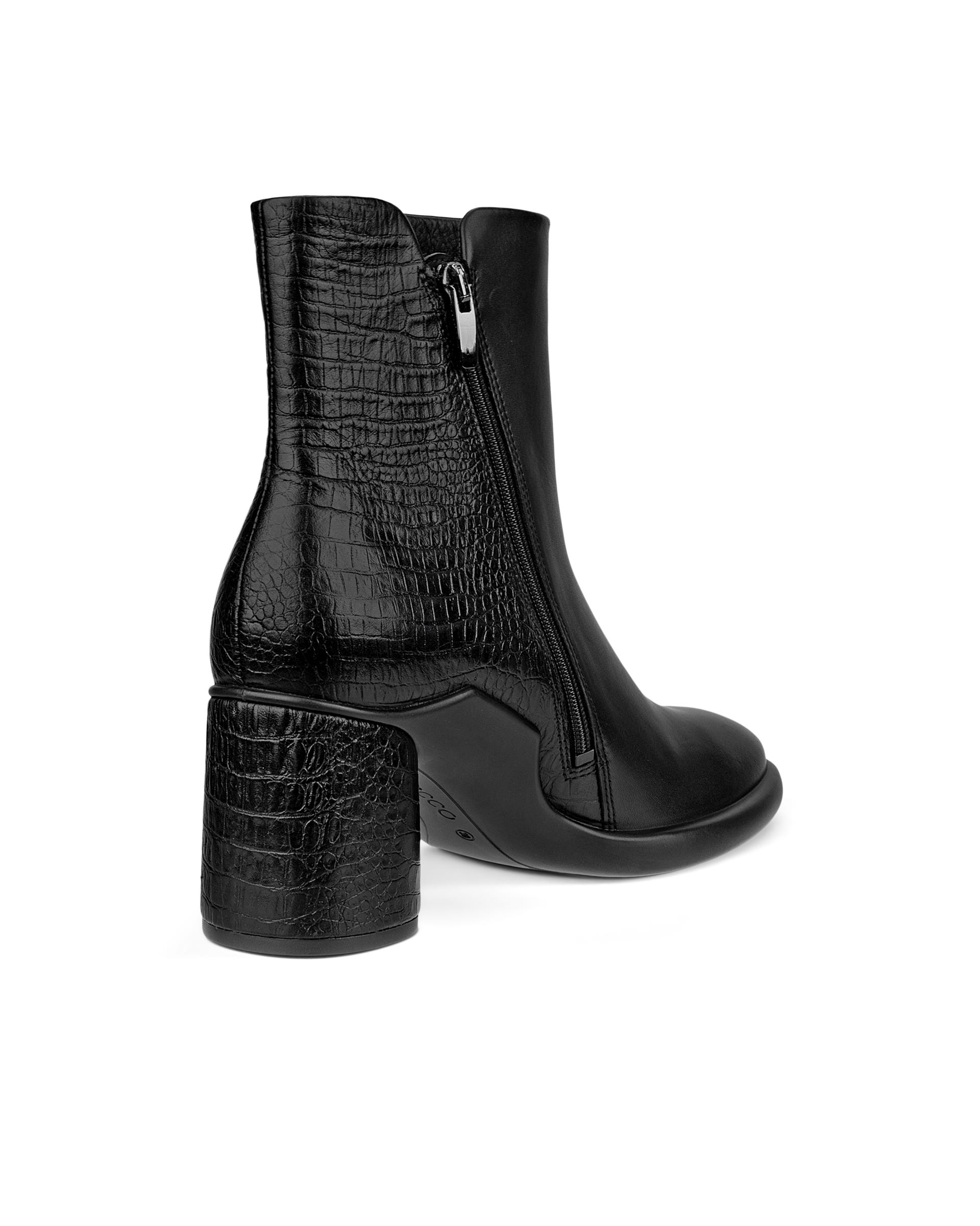 Women's ECCO® Sculpted Lx 55 Leather Mid-Cut Boot - Black - Back