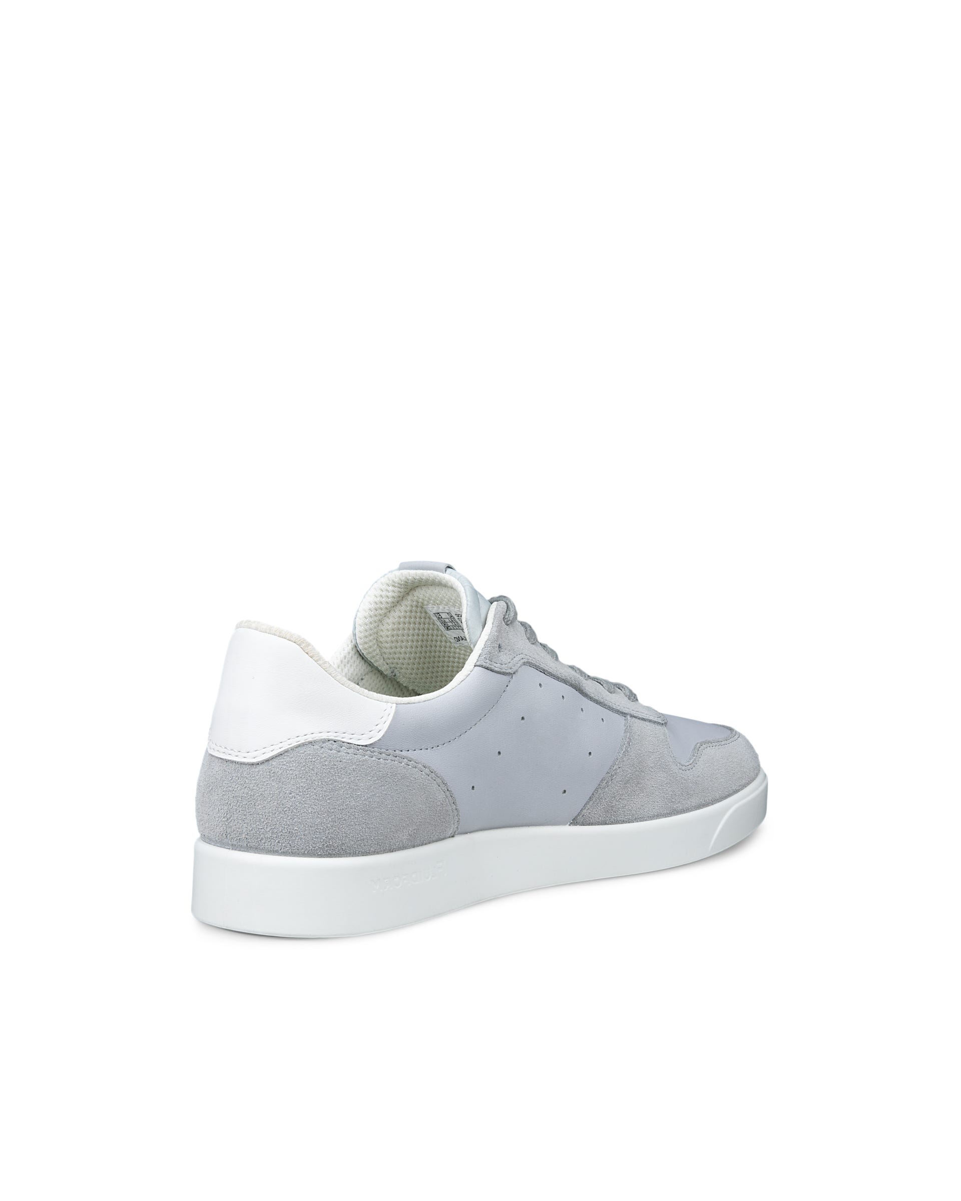 Men's ECCO® STREET LITE Leather Trainer - Grey - Back