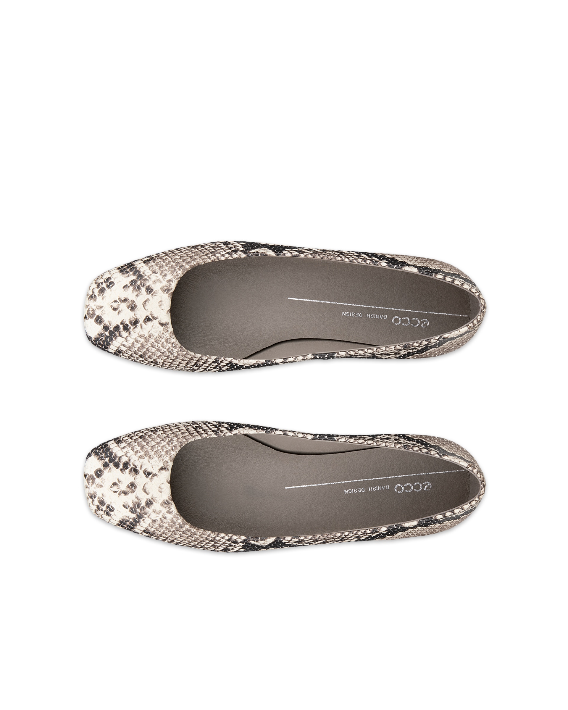 ECCO® Margot női bőr balerinacipő - Bézs - Top left pair